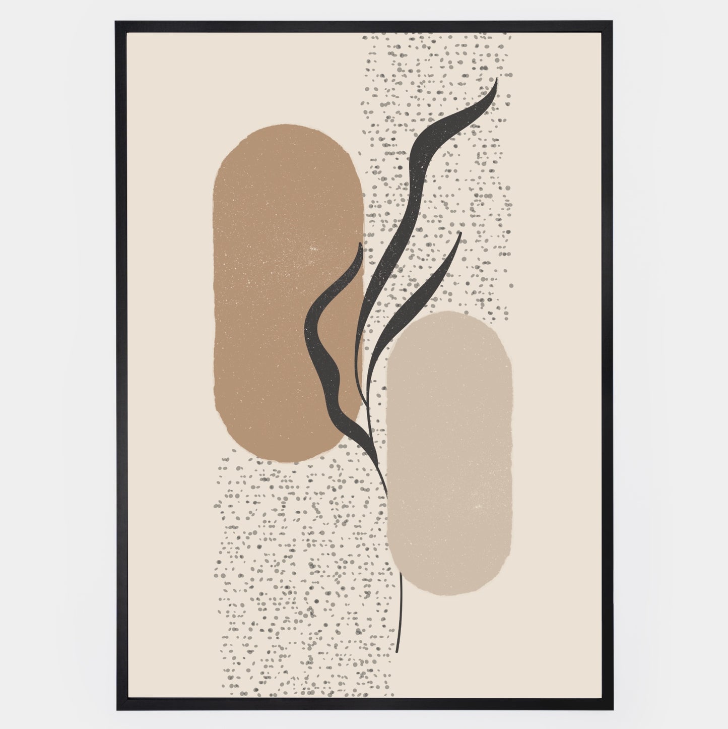 Boho poster with round geometric shapes