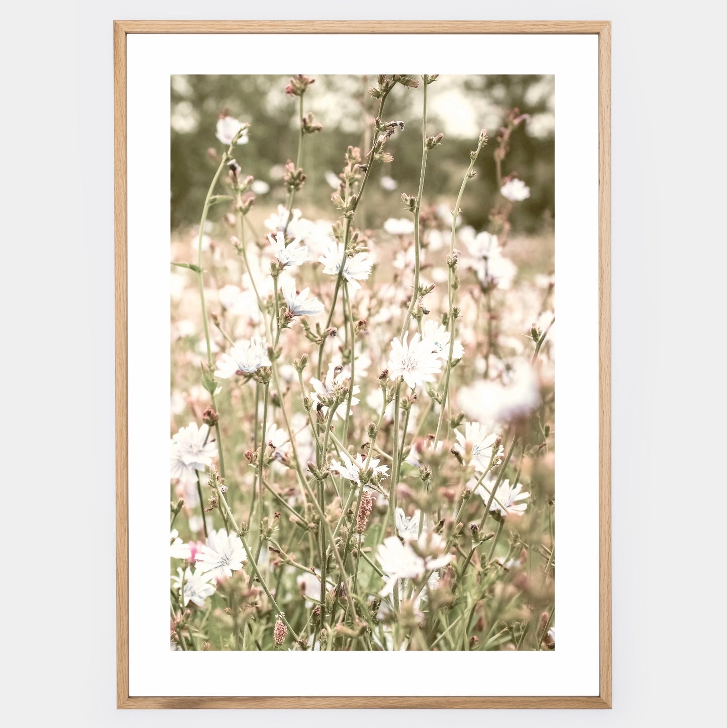 Boho plakát s fotografií kvetoucí louky