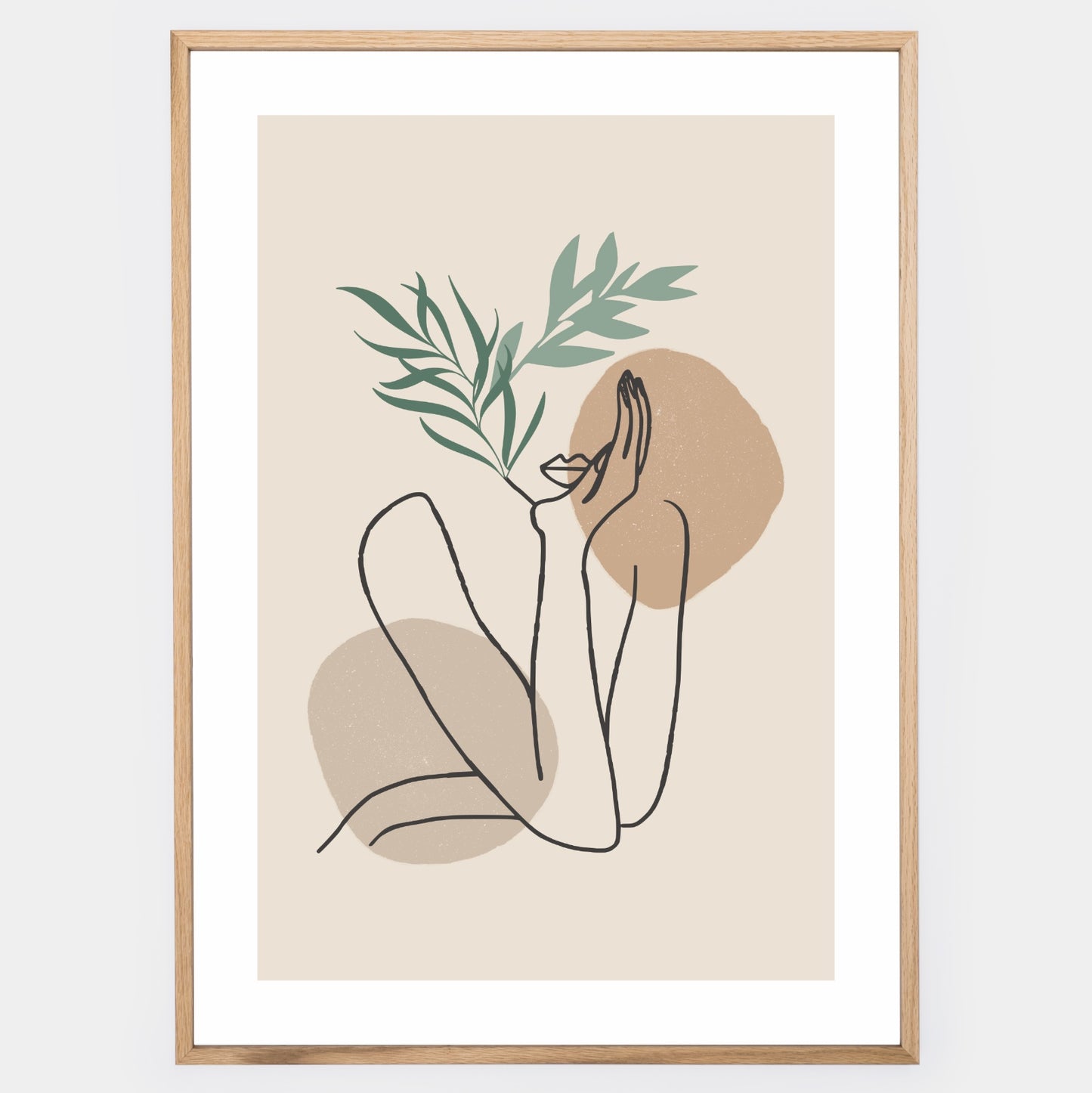 Boho poster with a woman's silhouette