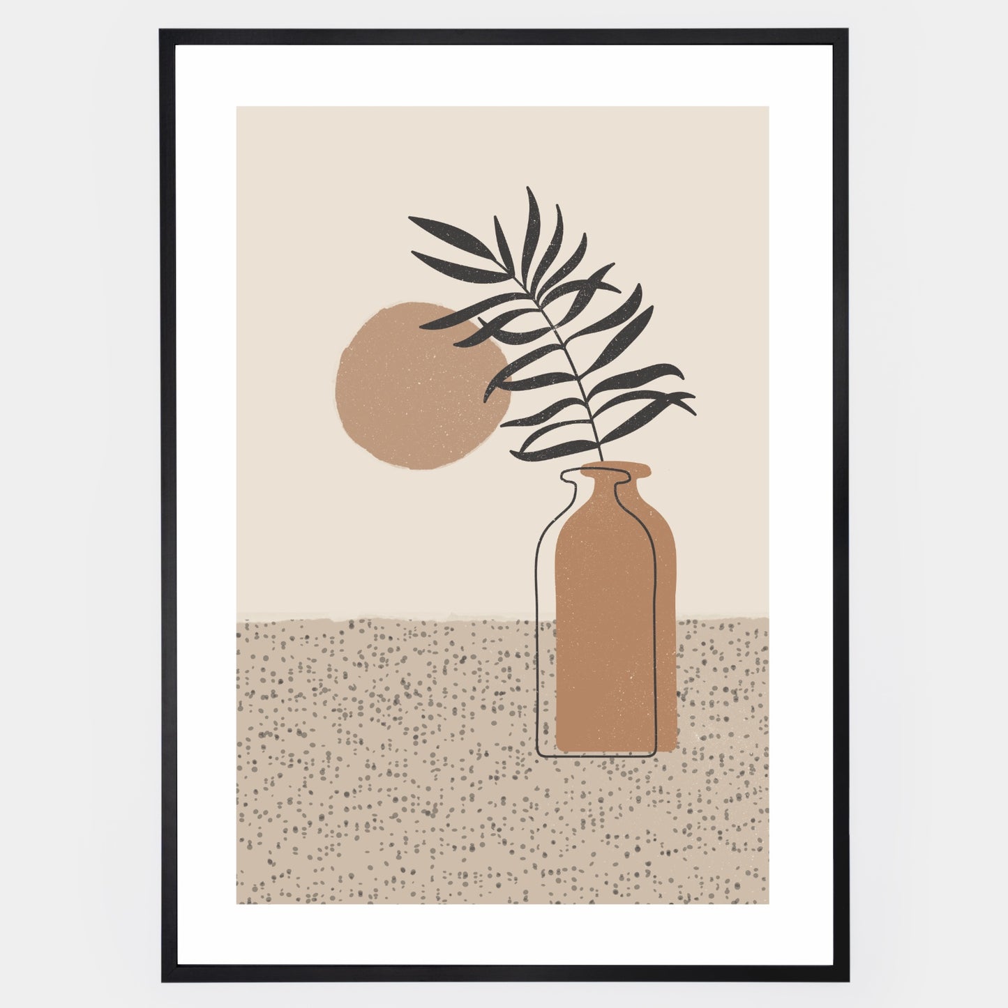Boho poster with vase
