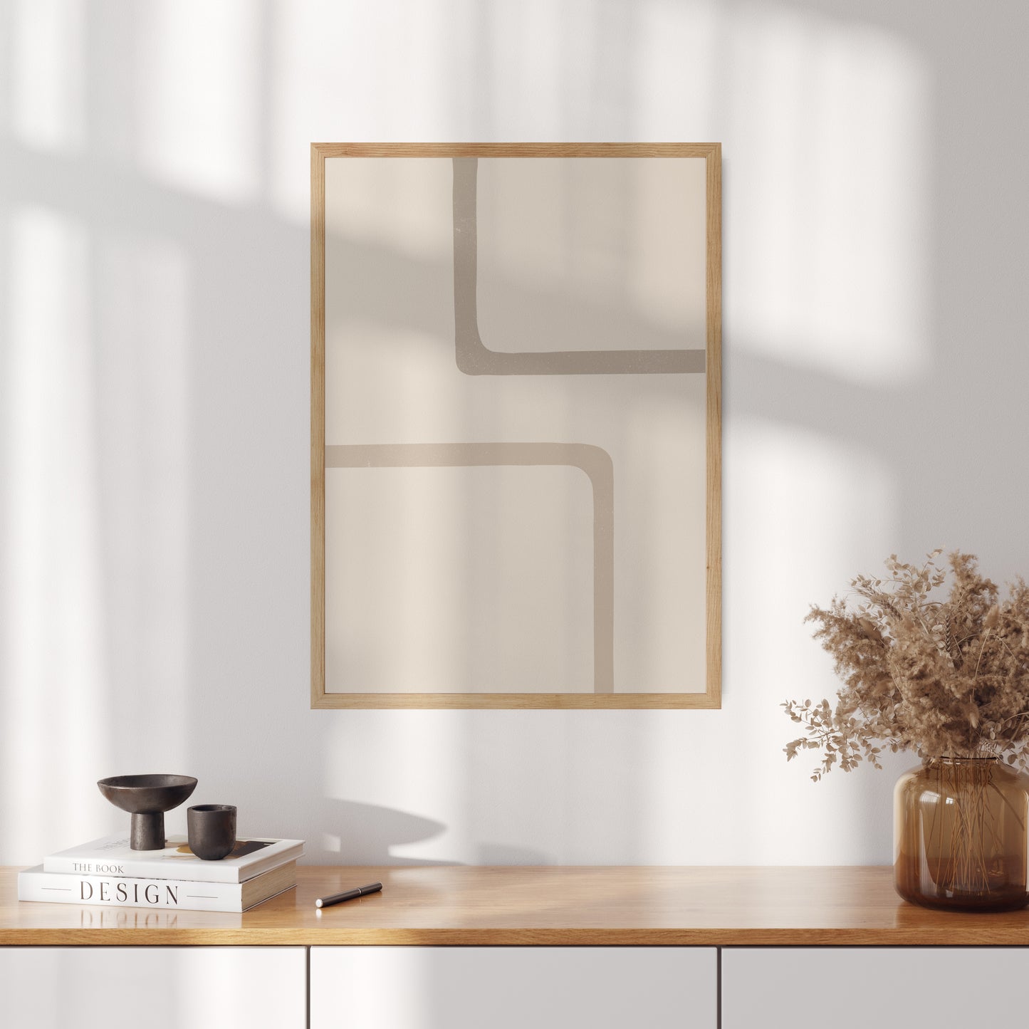 Boho poster with square geometric shapes No. 2