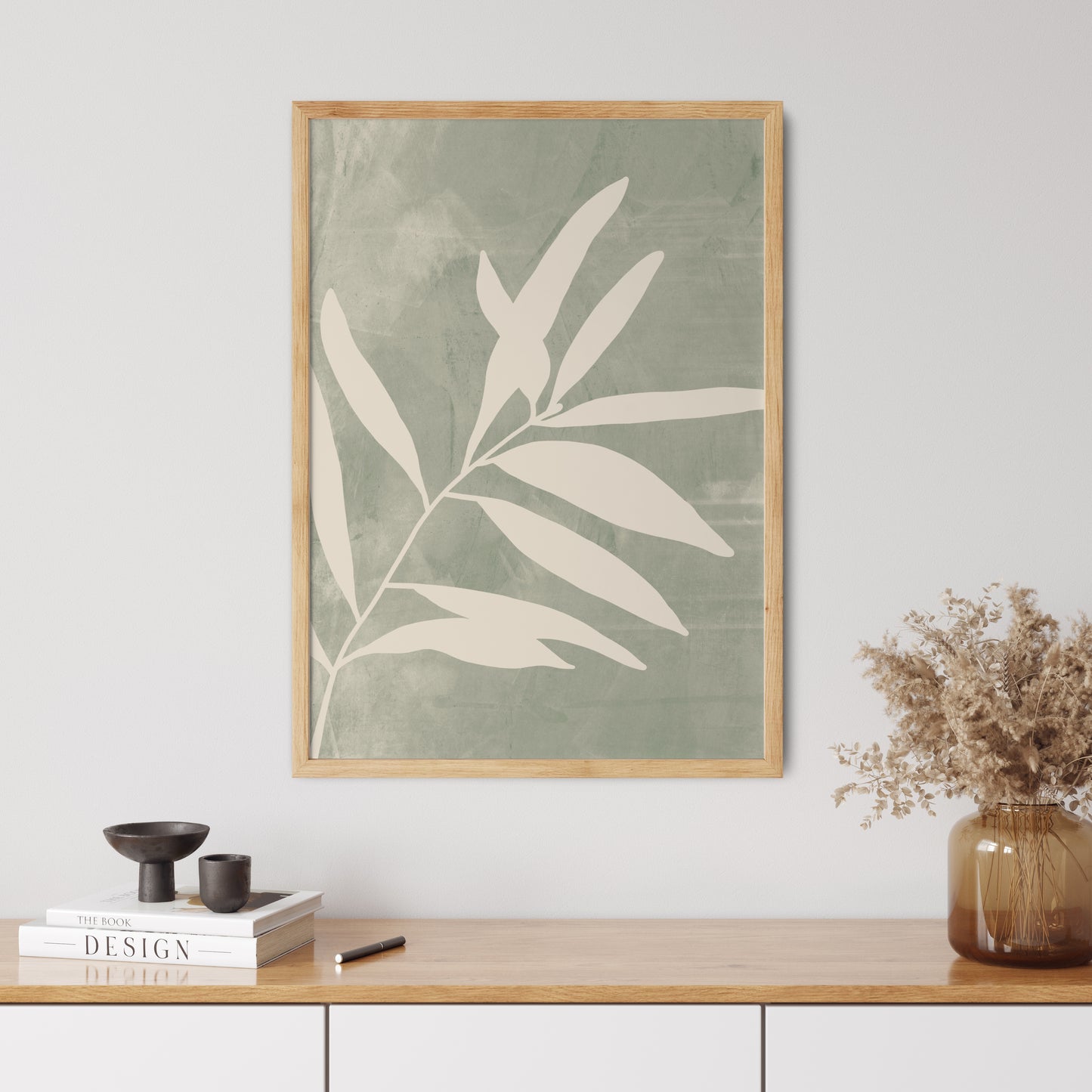 Boho Poster with olive branch graphic