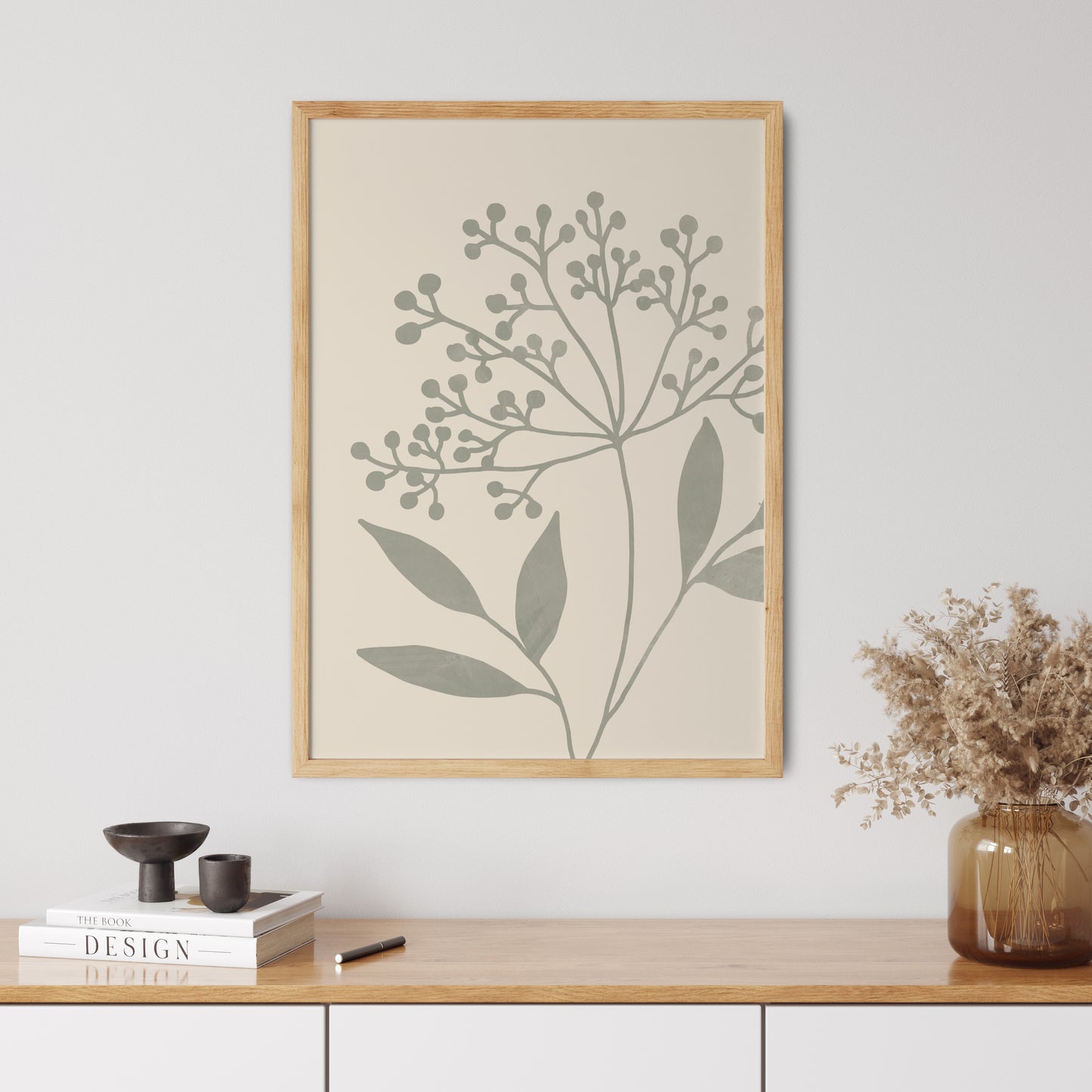 Boho Poster with Herbs Graphics