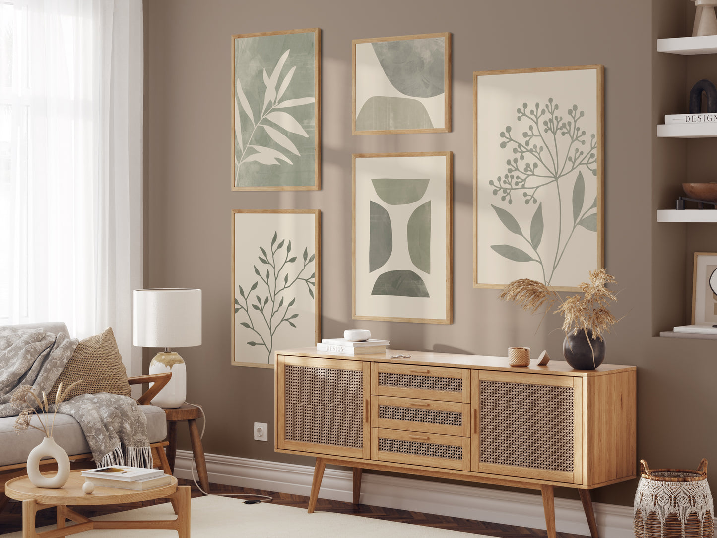 Boho Poster with Herbs Graphics