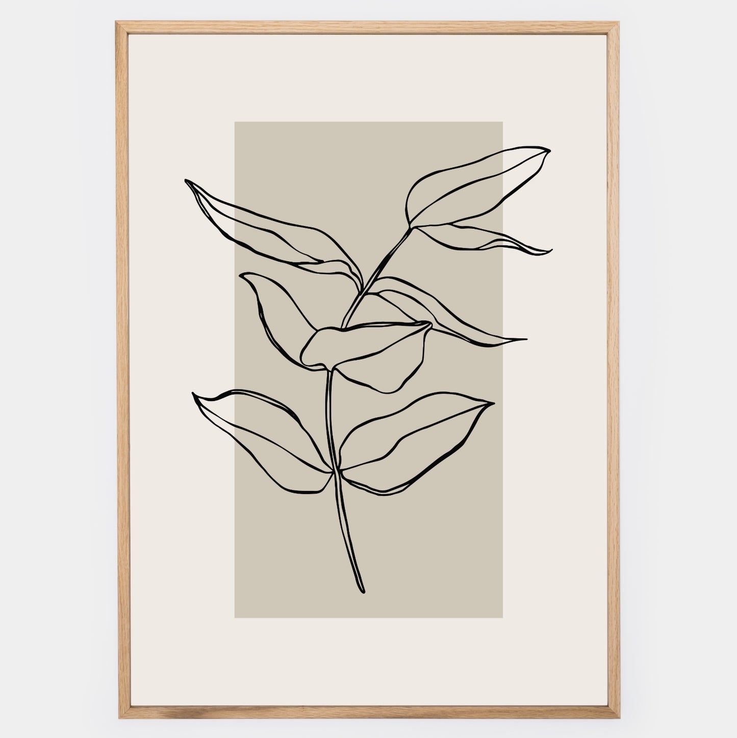 Boho Poster with Overlapping Leaf Graphics