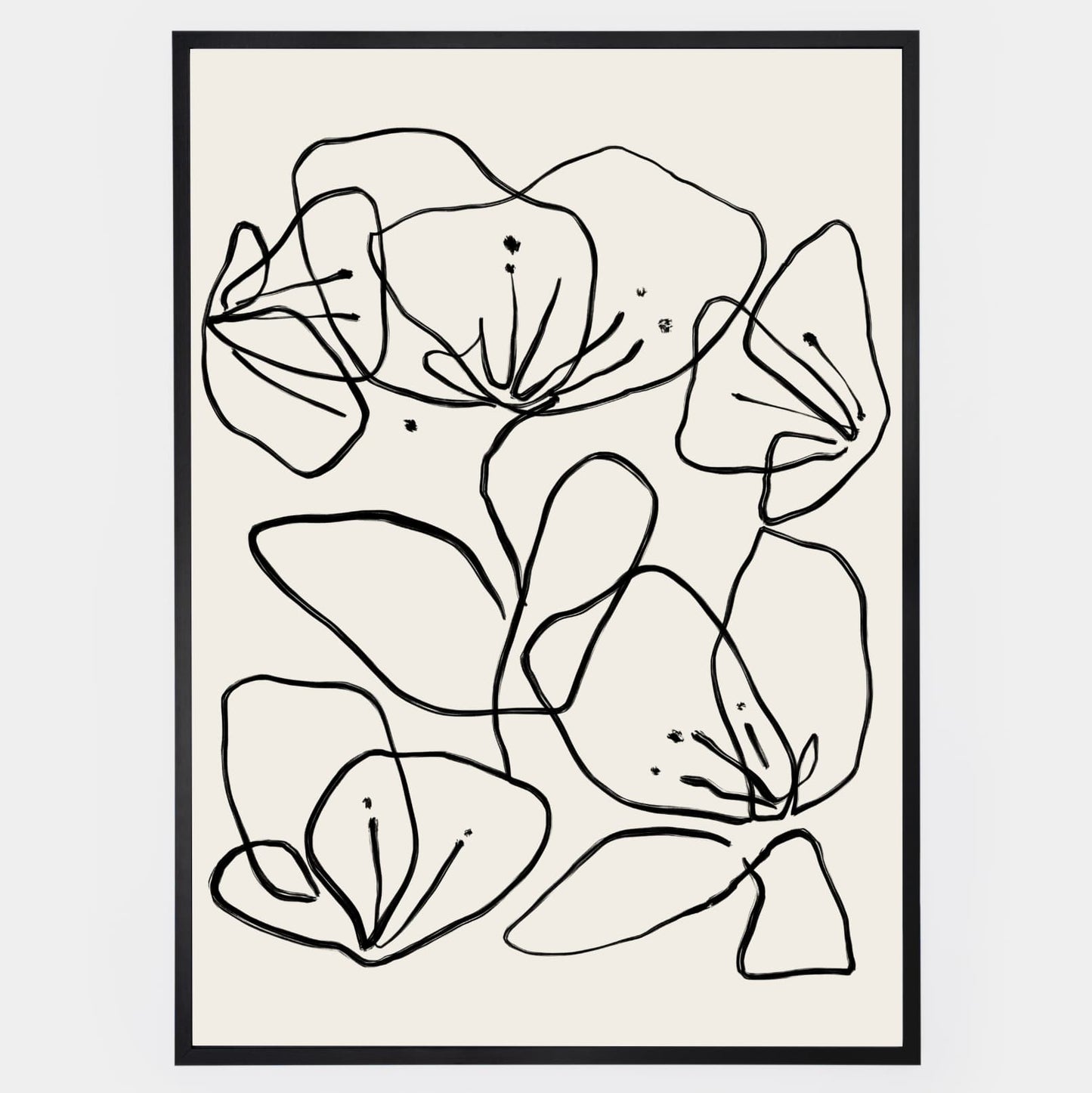 Boho Poster "Flower line" No. 1