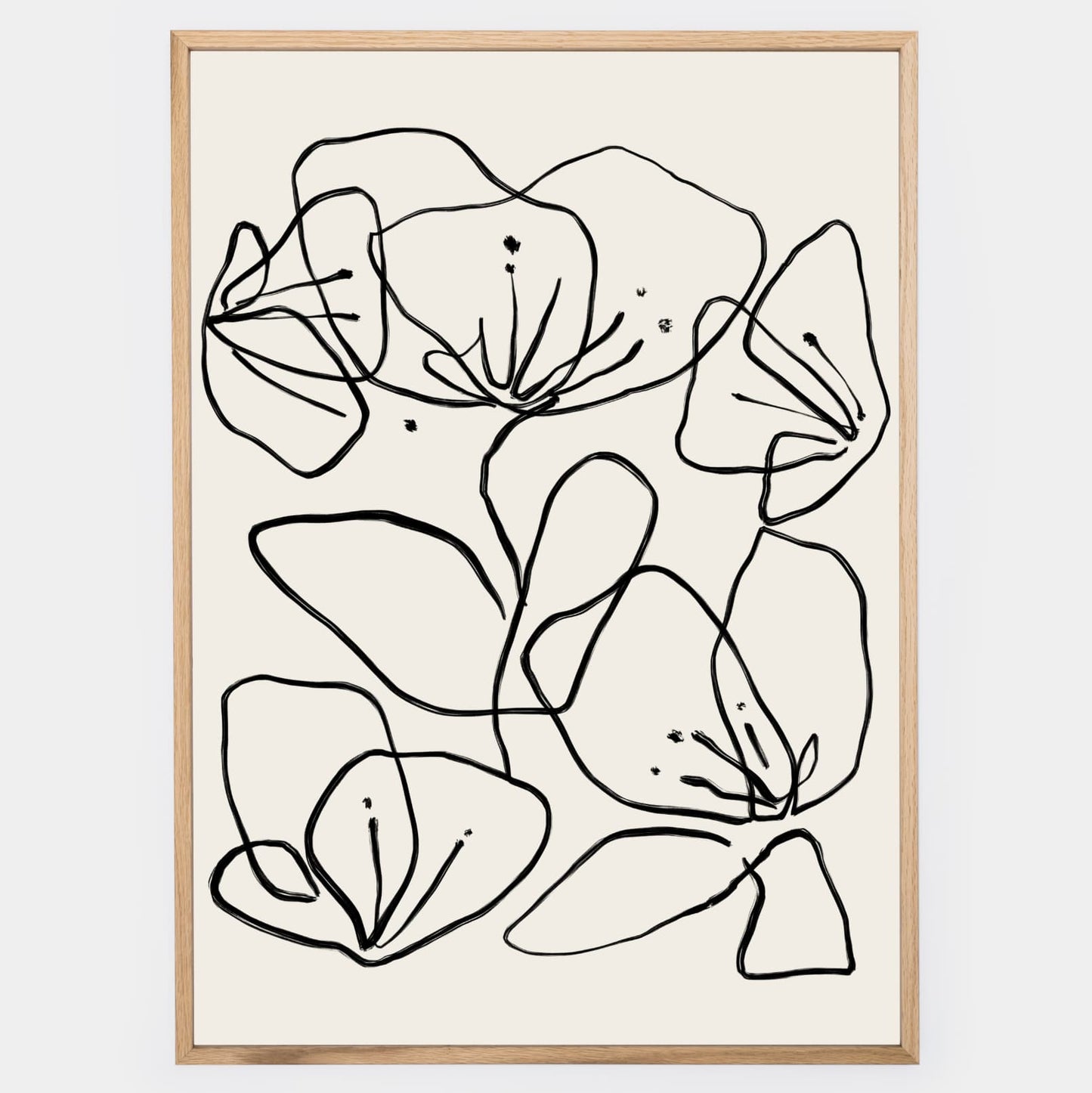 Boho Poster "Flower line" No. 1