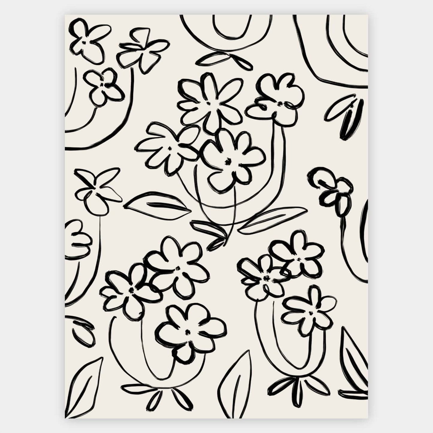 Boho Poster "Flower line" No. 2