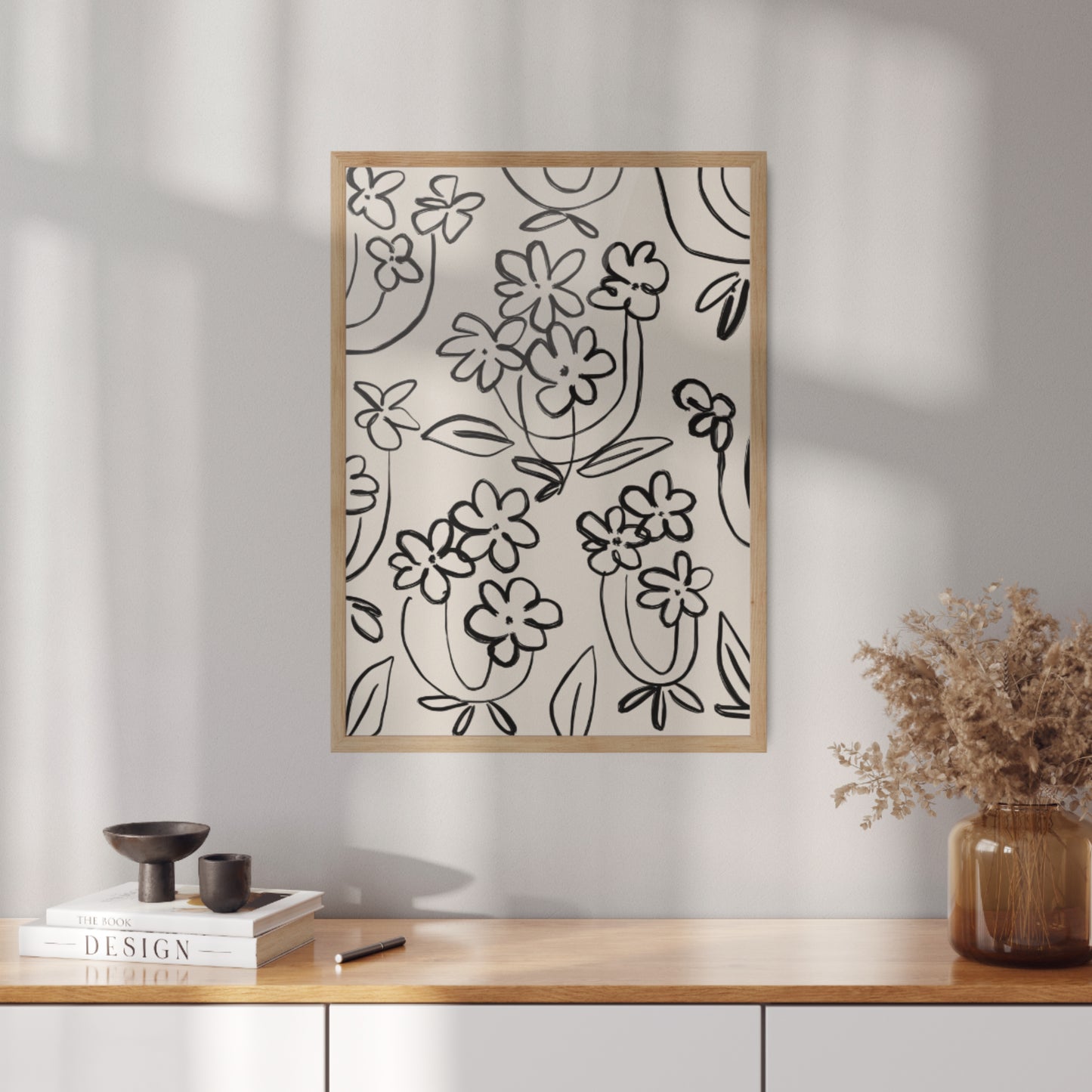 Boho Poster "Flower line" No. 2