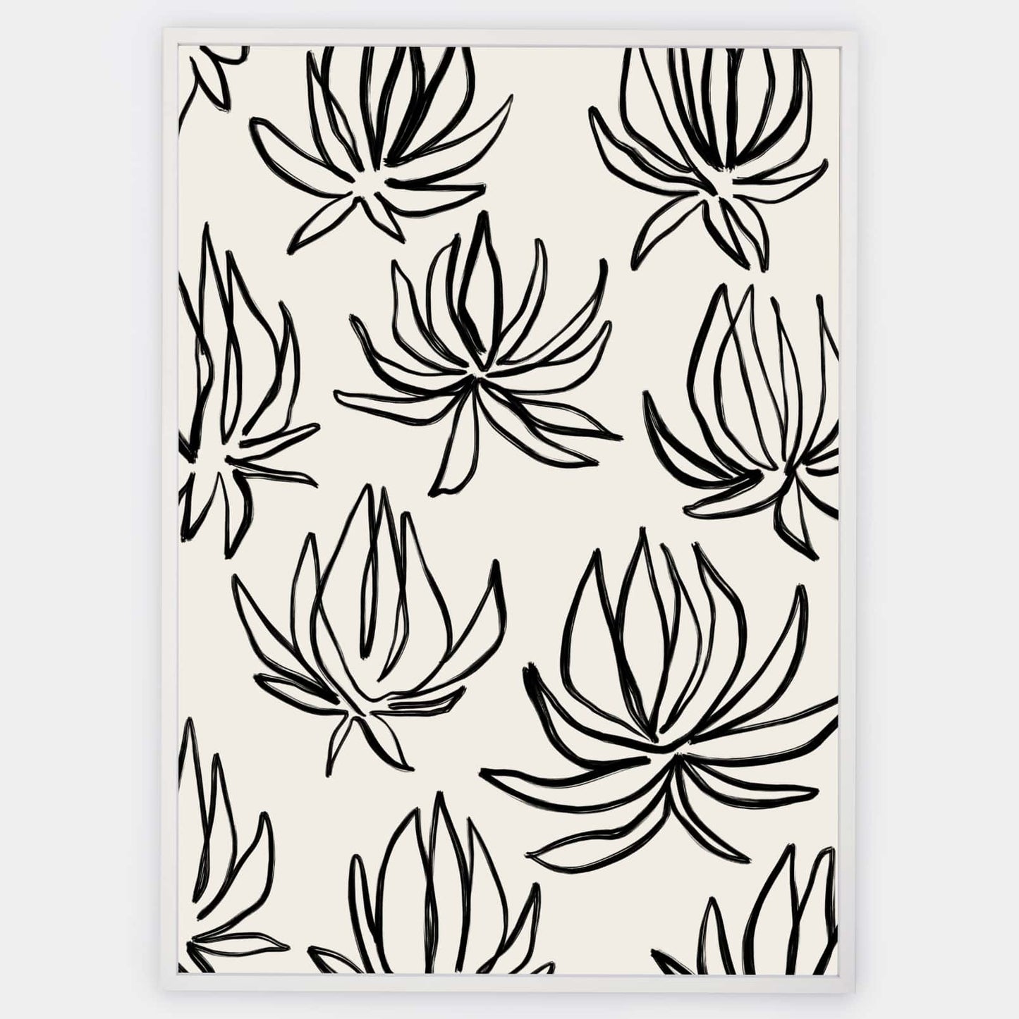 Boho Poster "Flower line" No. 3