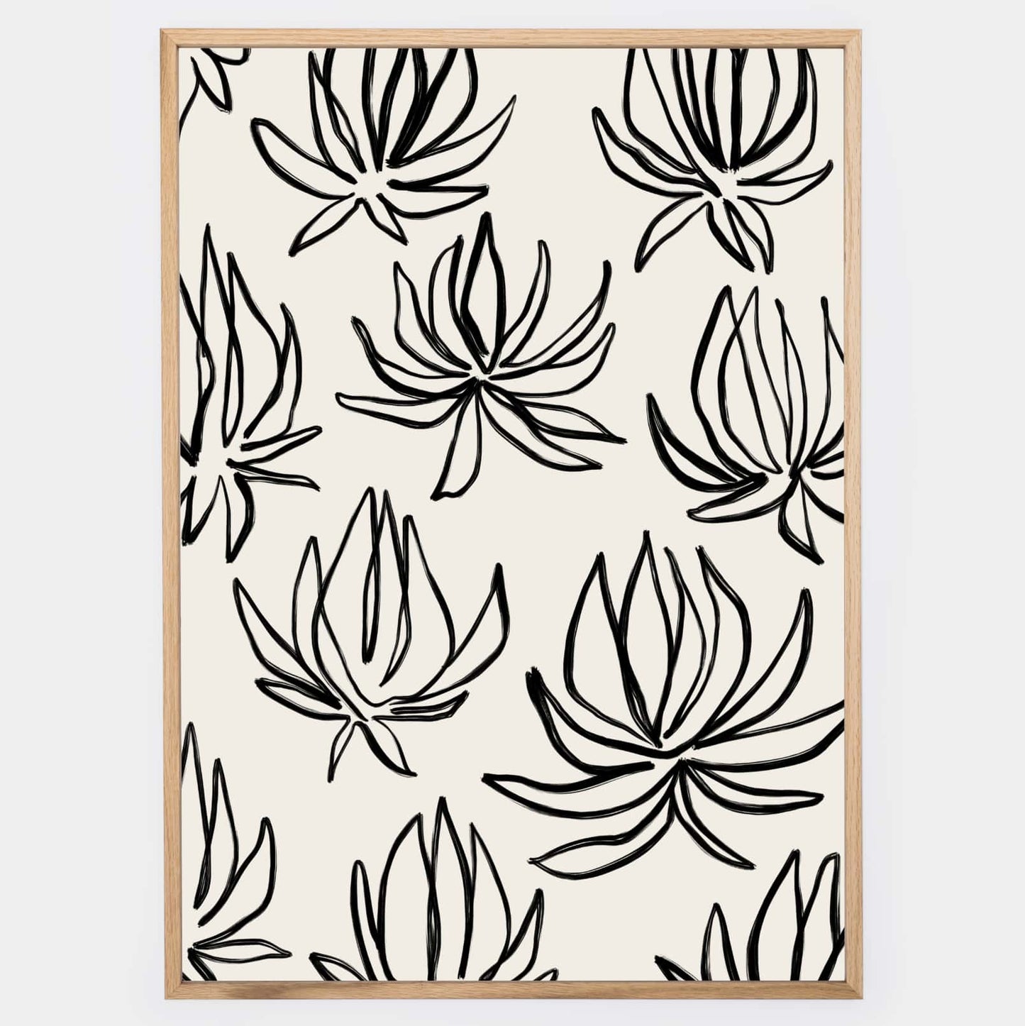 Boho Poster "Flower line" No. 3