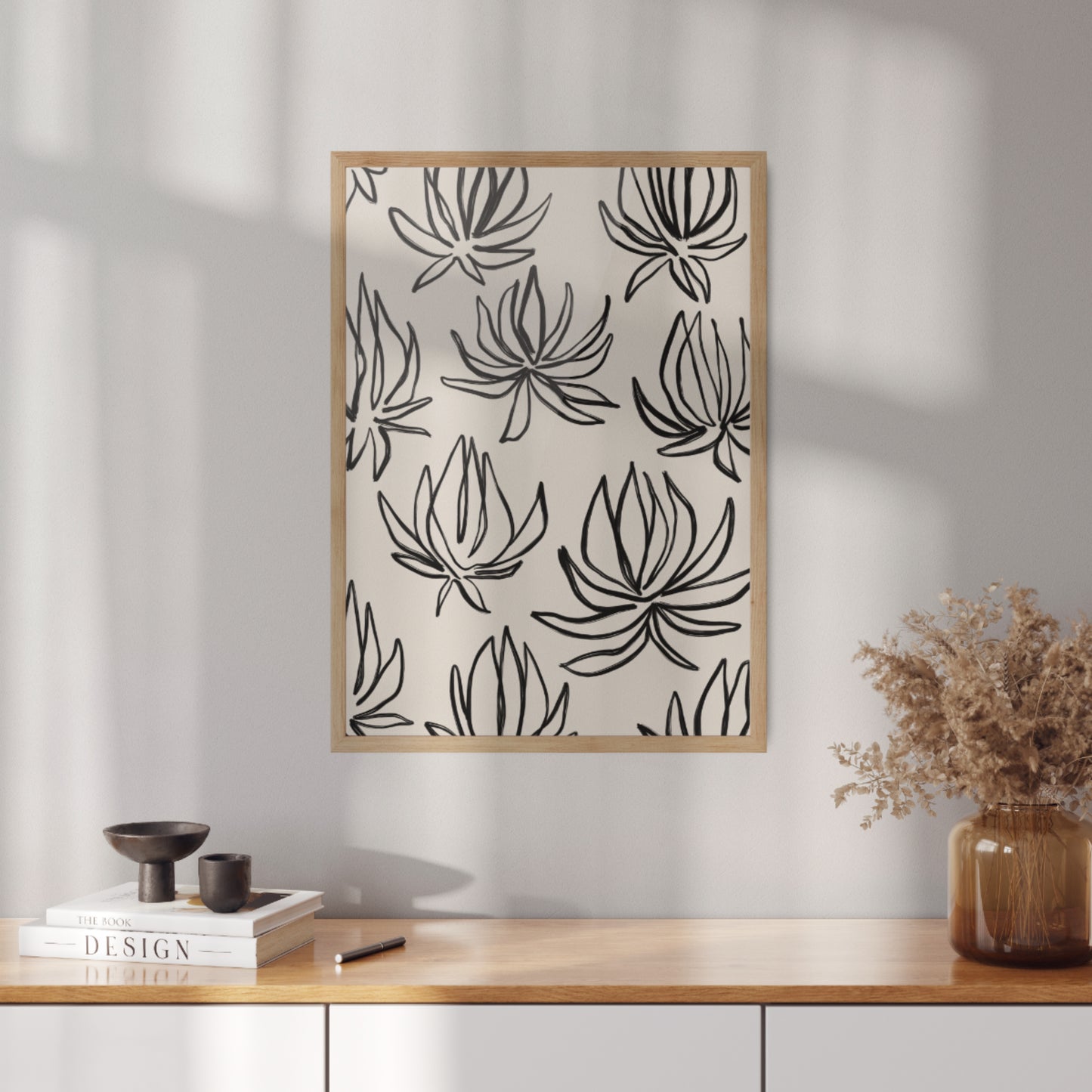 Boho Poster "Flower line" No. 3
