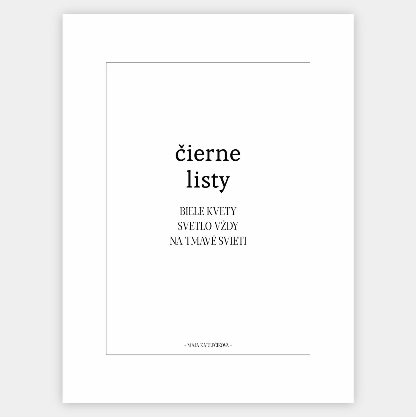 Poster Black Letters + Text