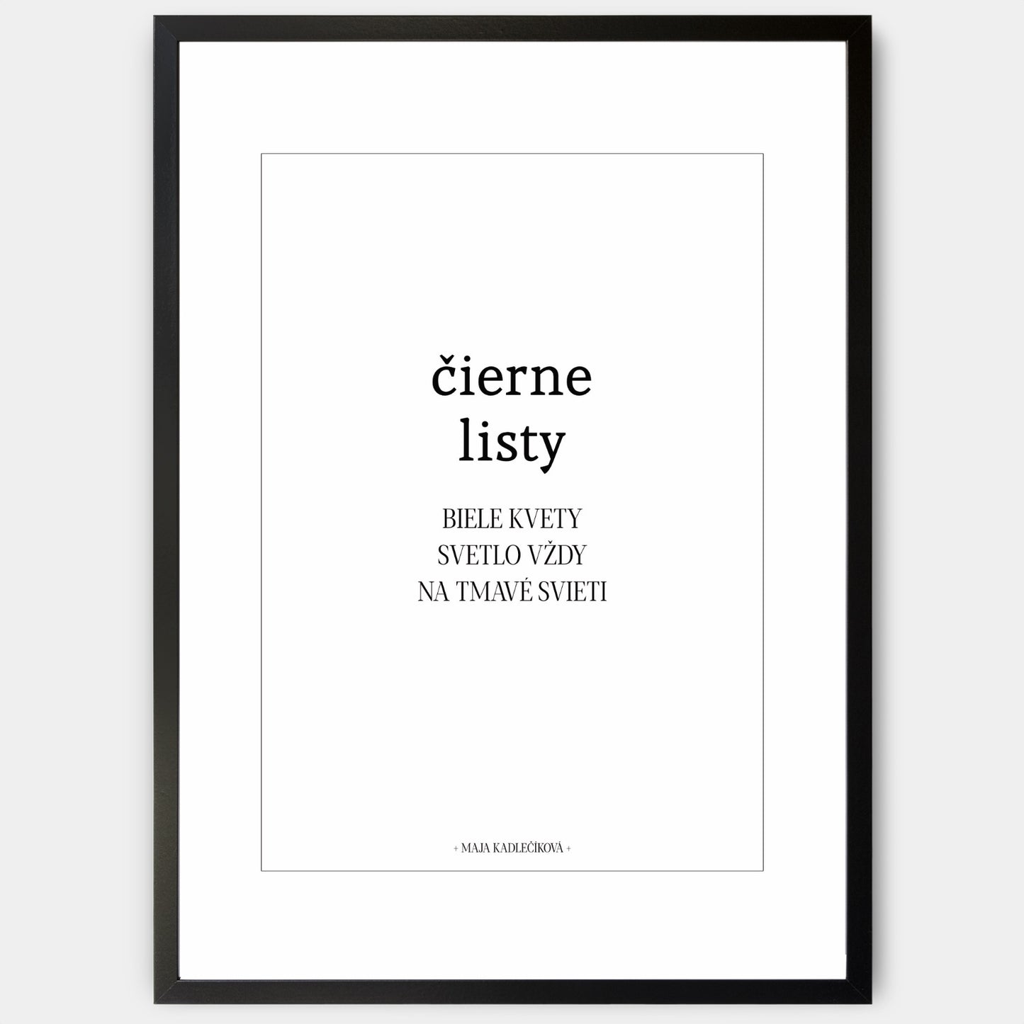 Poster Black Letters + Text