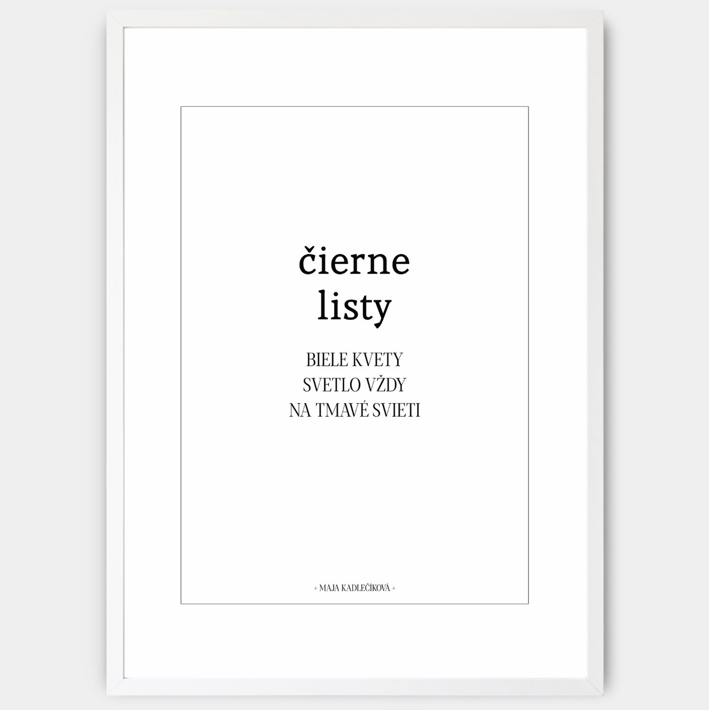 Poster Black Letters + Text