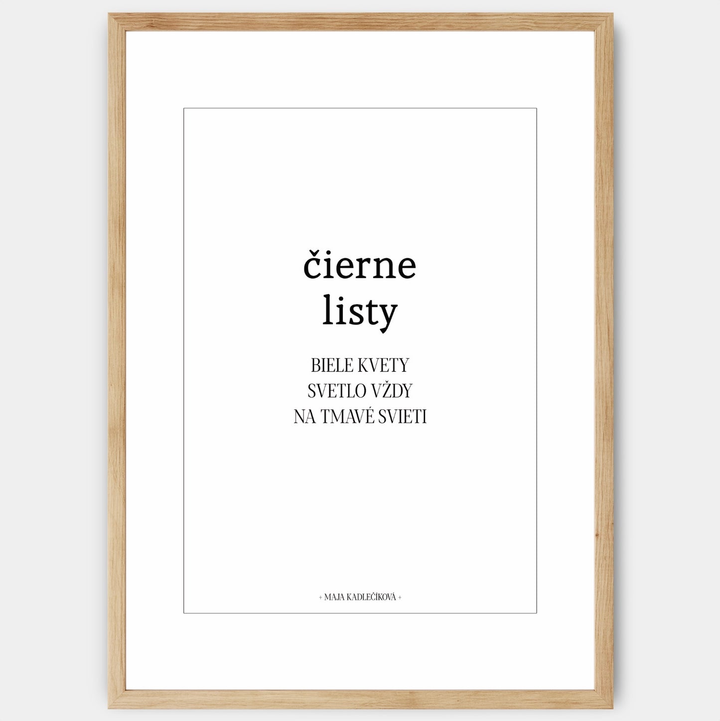 Poster Black Letters + Text
