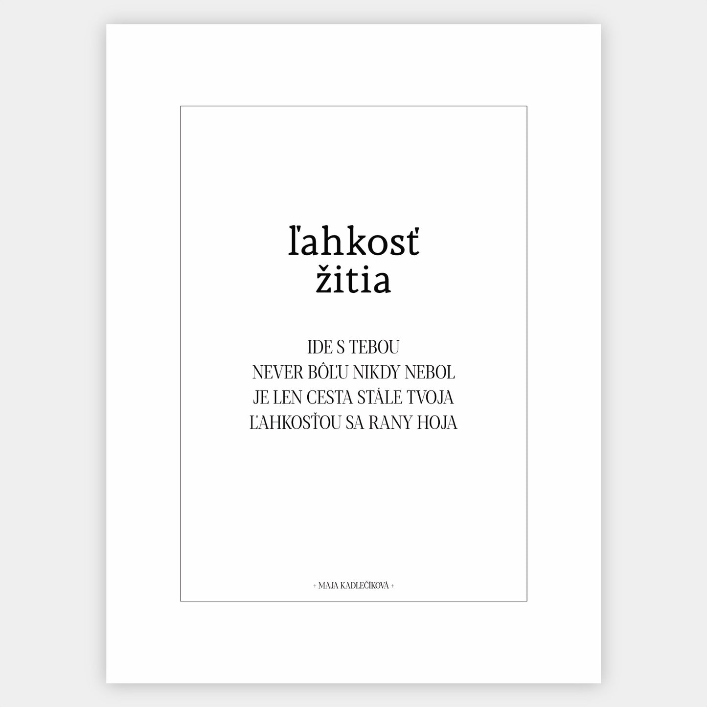 Poster Lightness + text