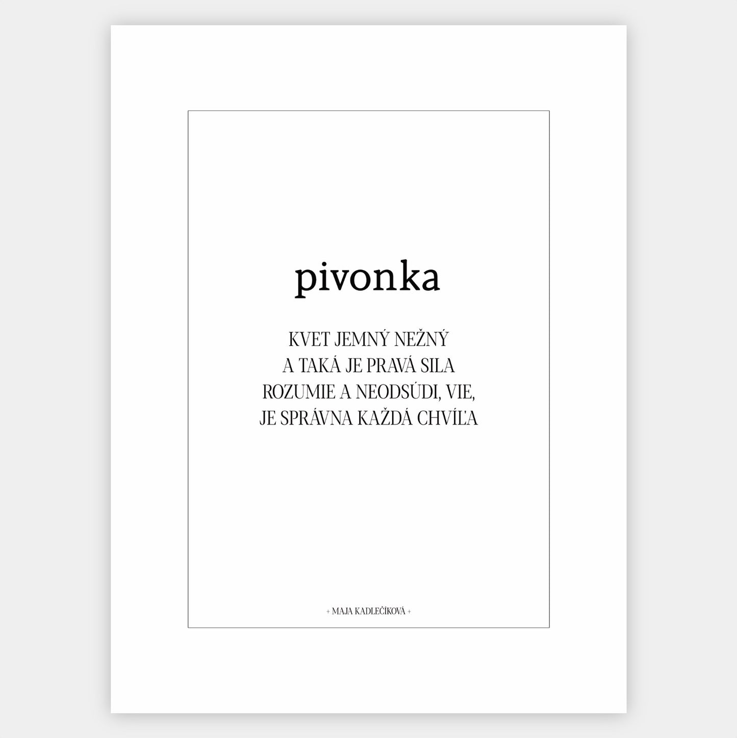 Peony poster + text