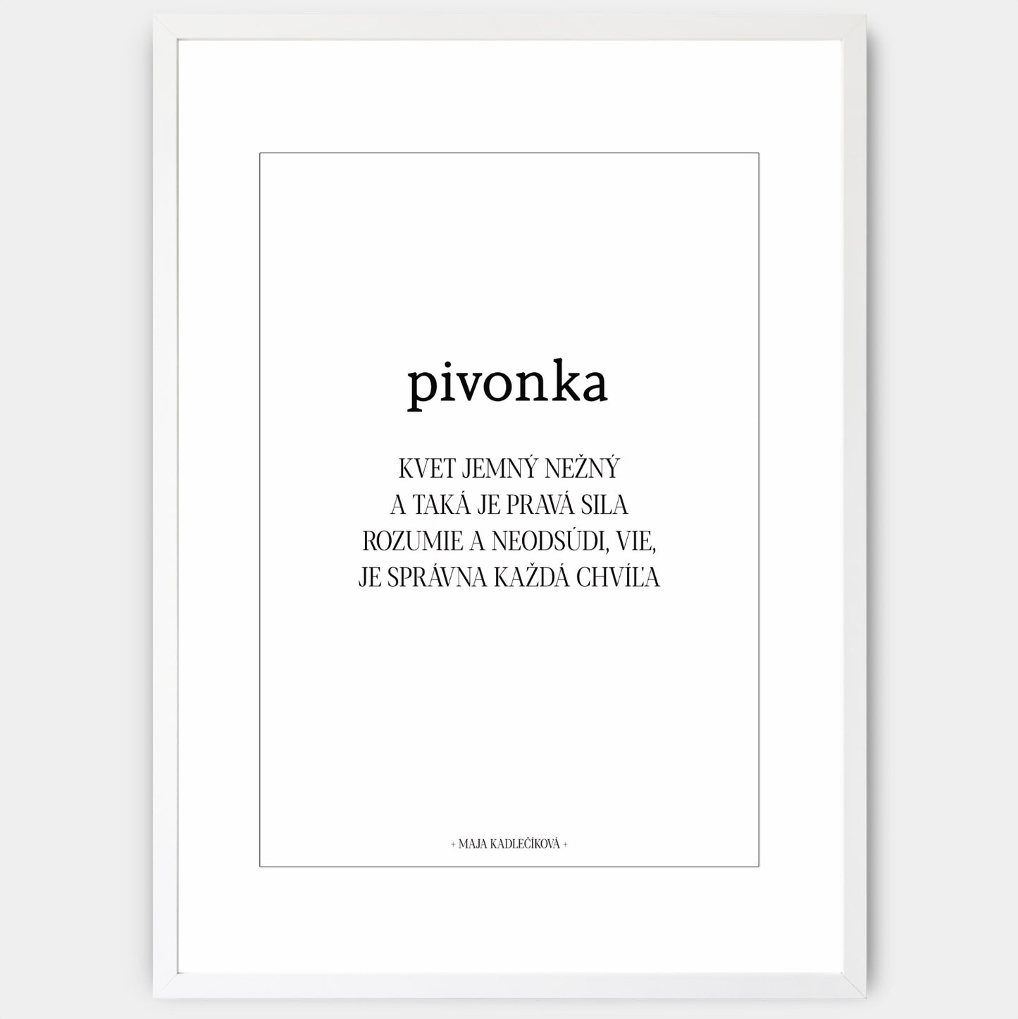 Peony poster + text
