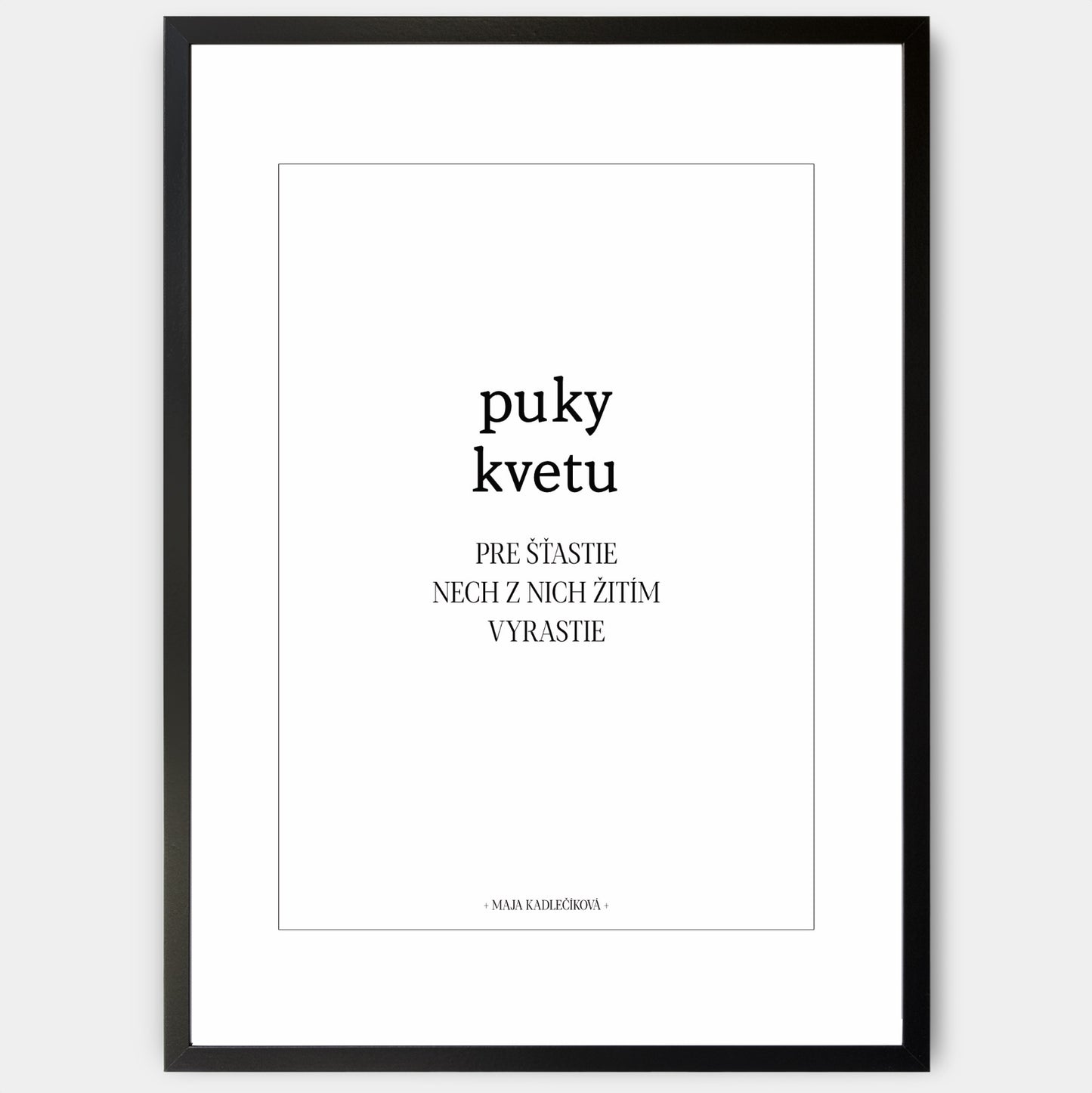 Flower Buds Poster + Text