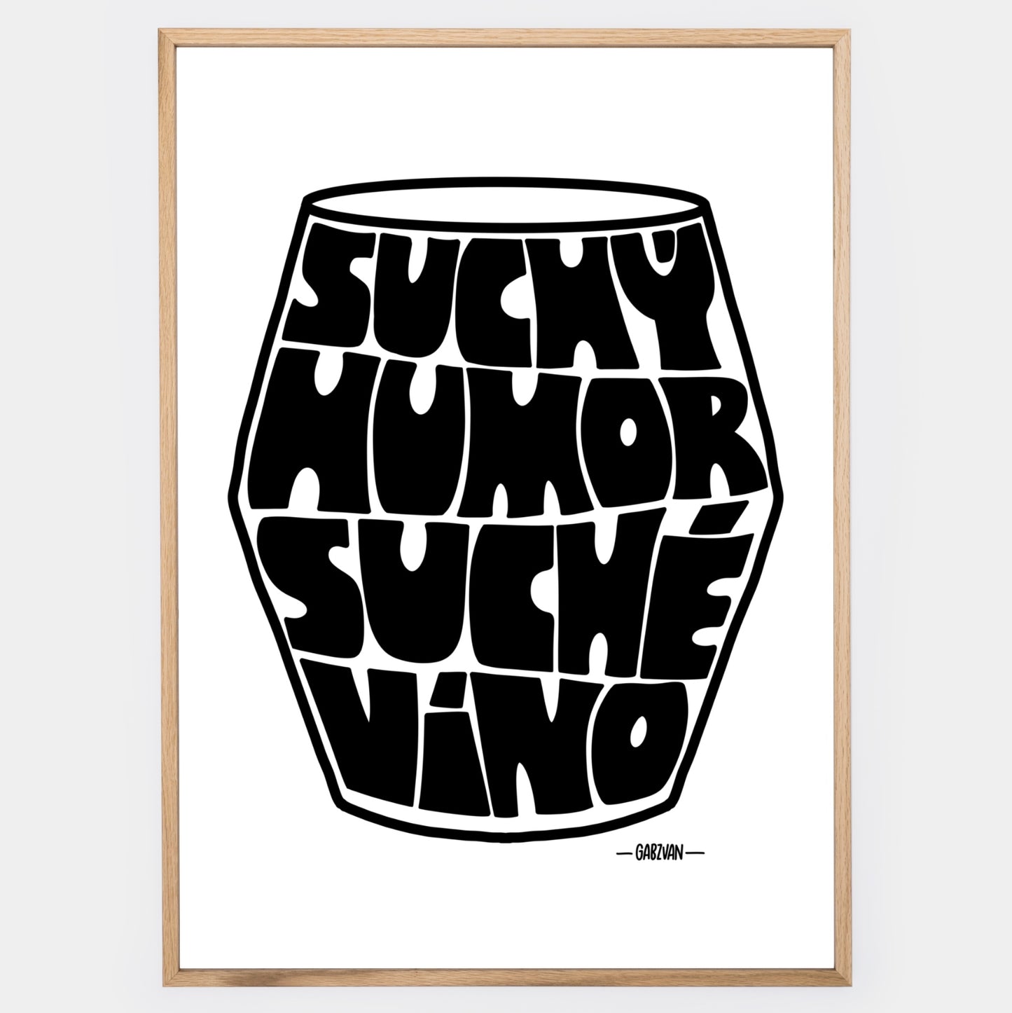 Poster Dry humor dry wine