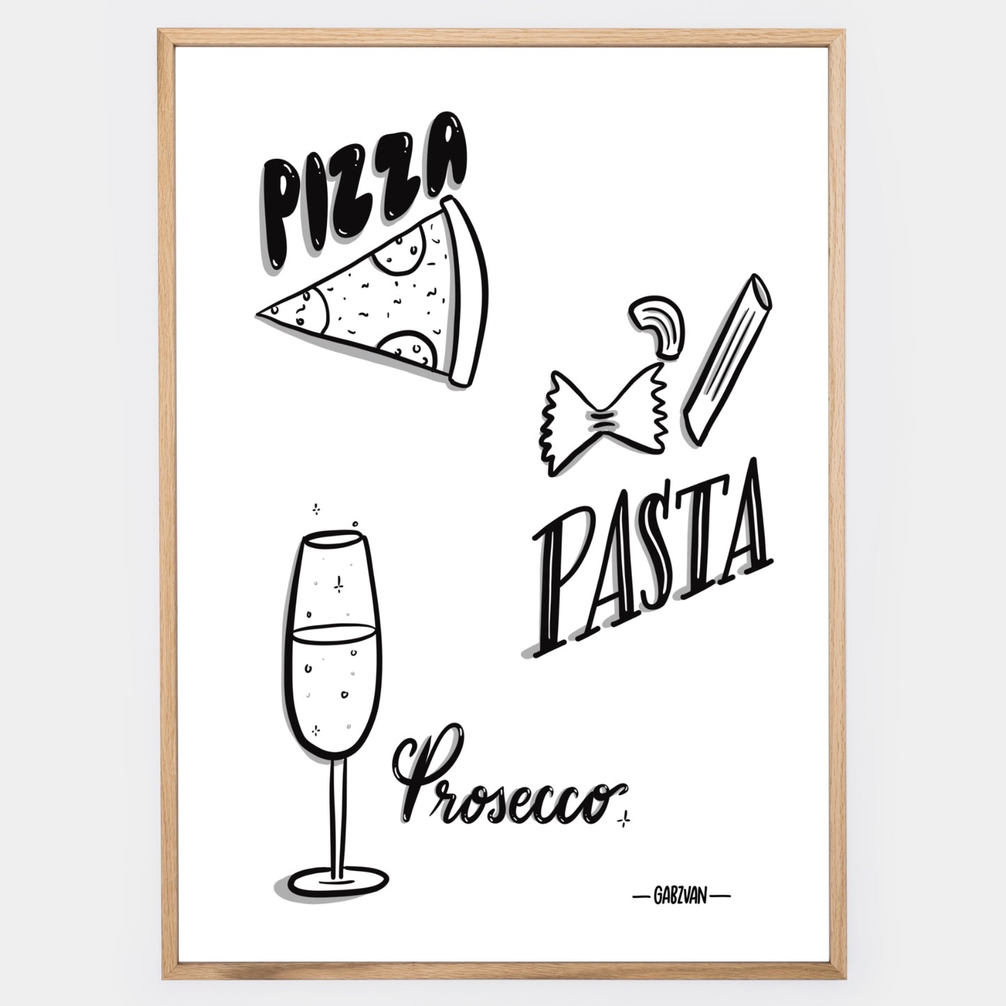 Pizza Pasta Prosecco Poster