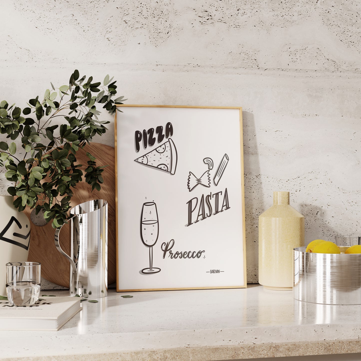 Pizza Pasta Prosecco Poster