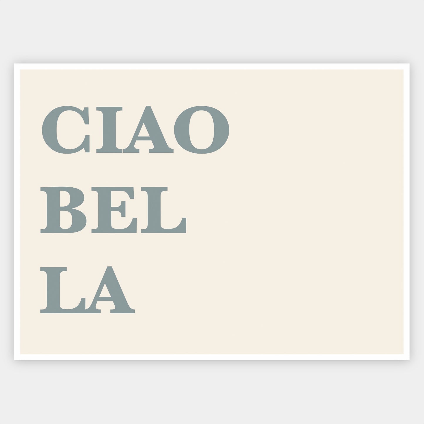 Poster CIAO BEL LA