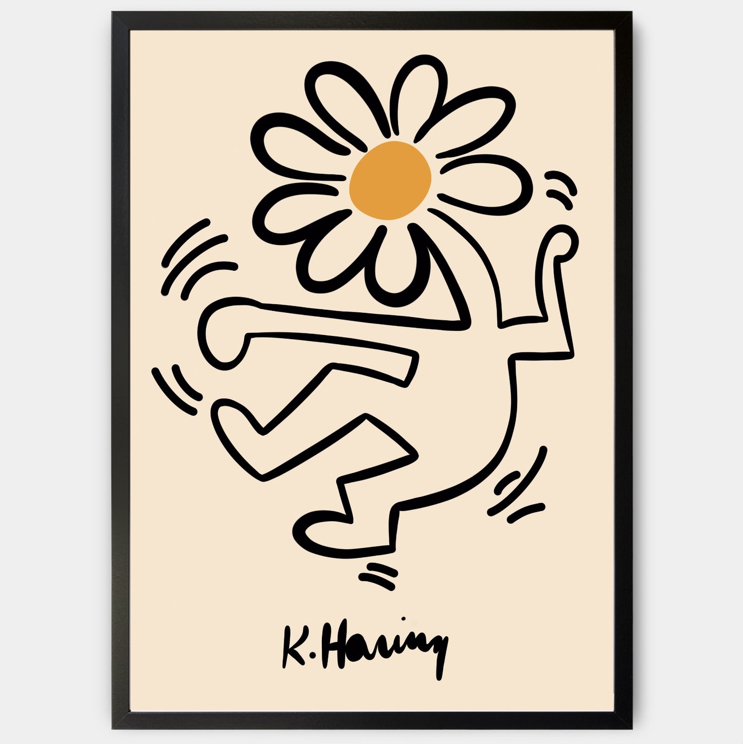 Flowerhead Poster | Keith Haring