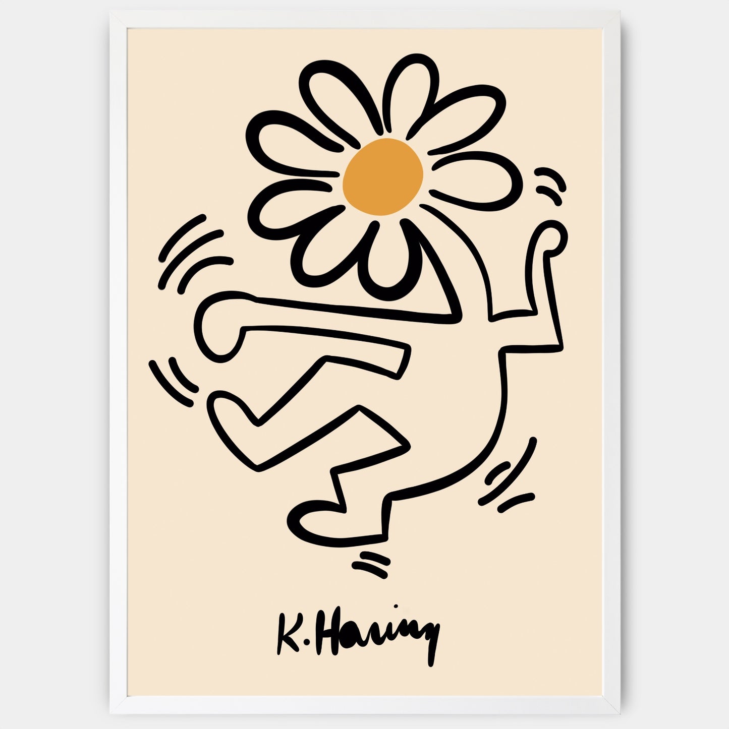 Flowerhead Poster | Keith Haring