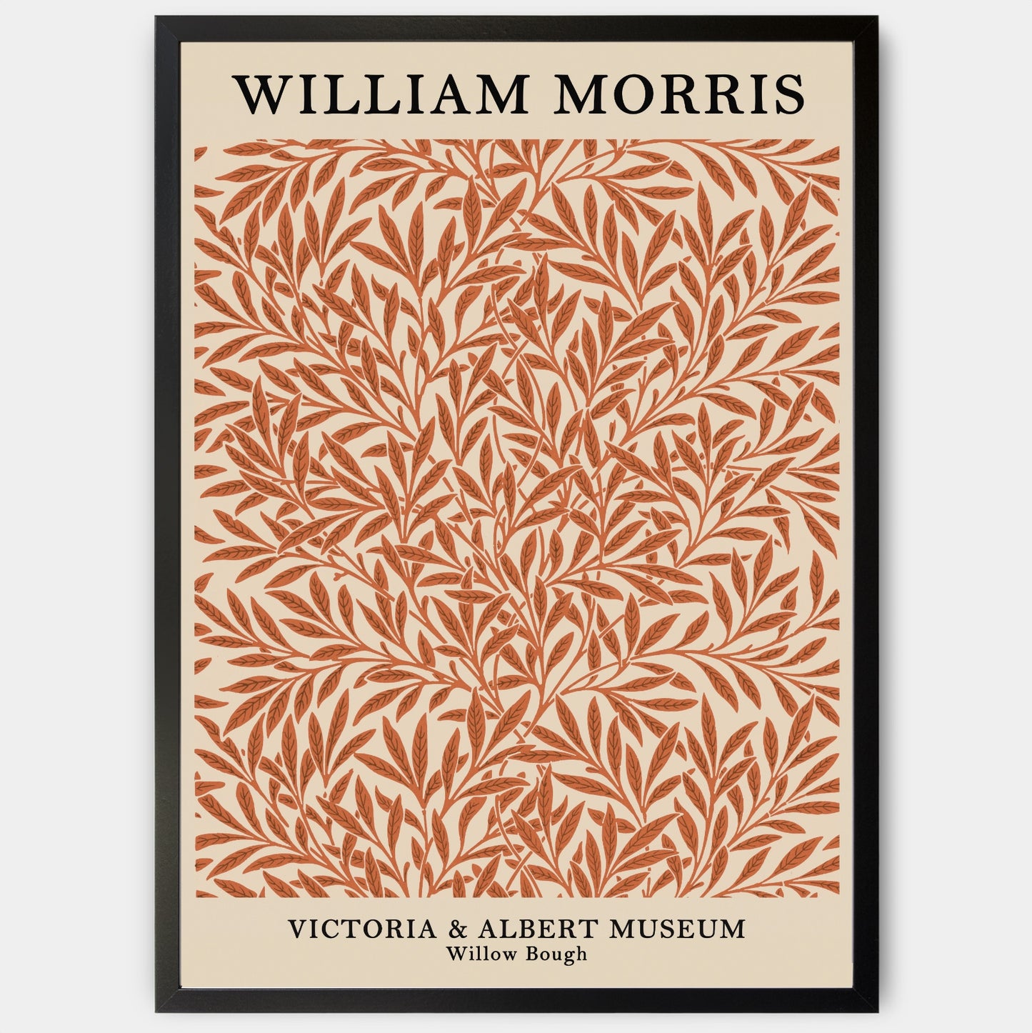 Poster Willow Bough in Red | William Morris