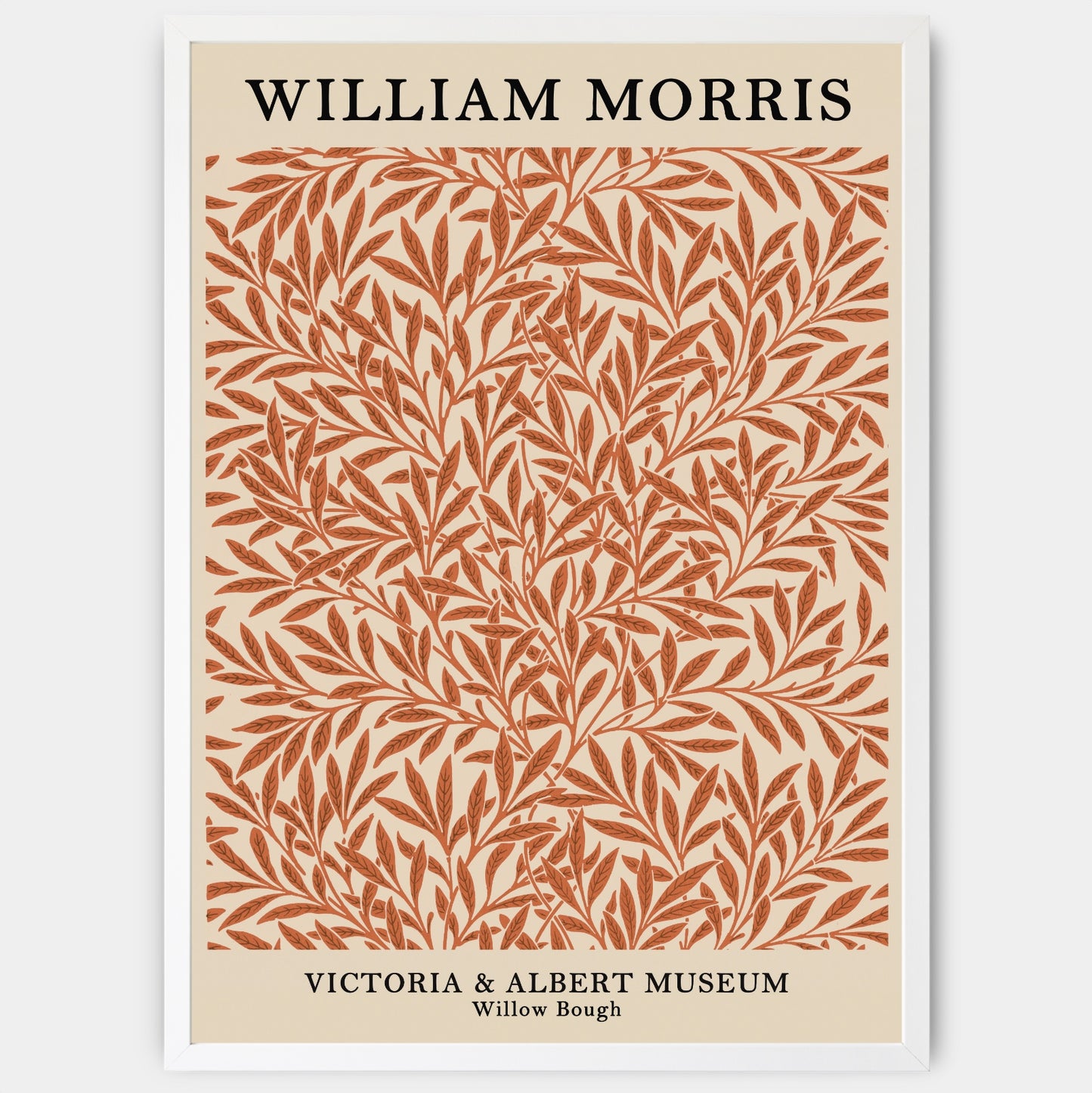 Poster Willow Bough in Red | William Morris