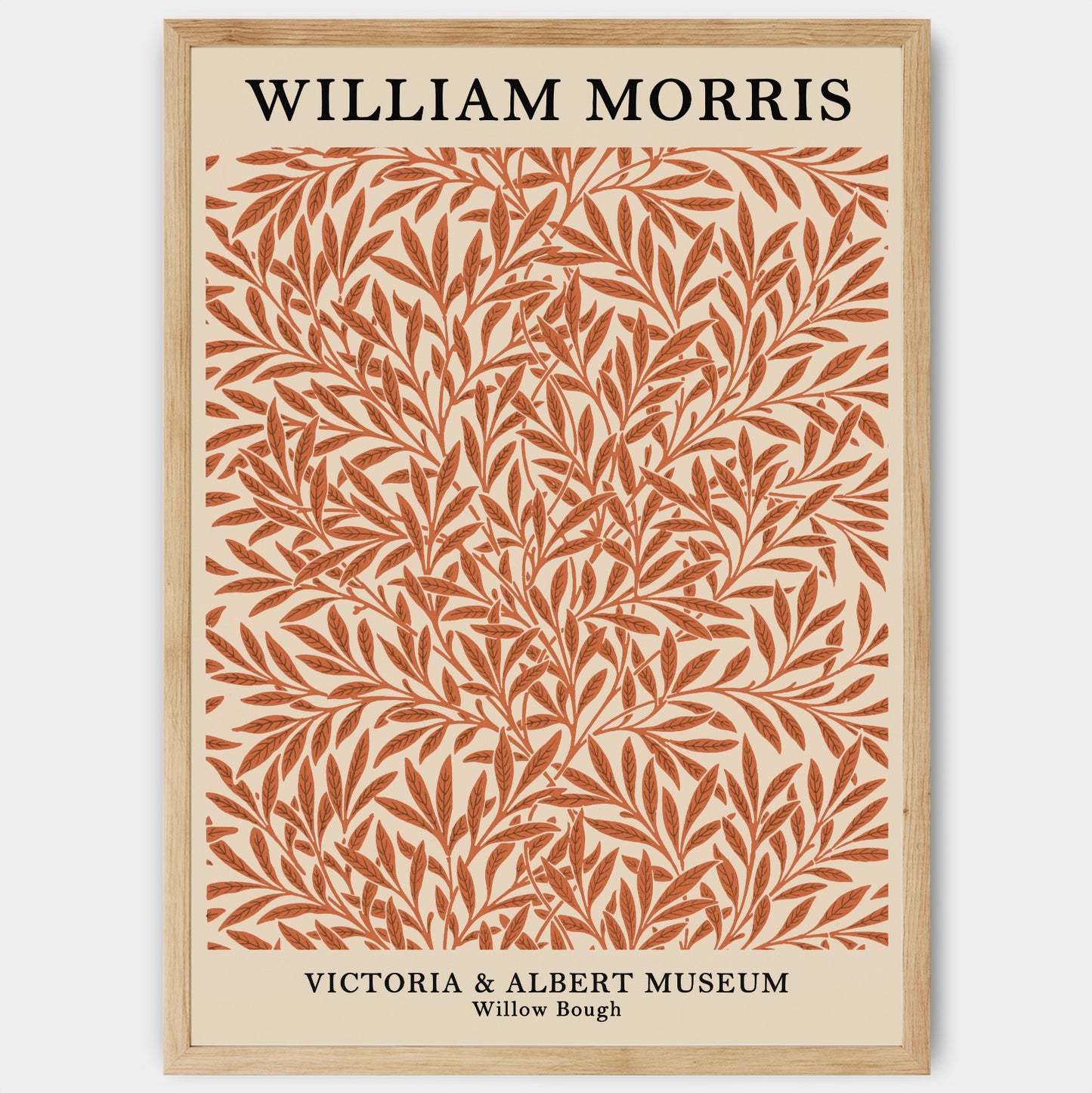 Poster Willow Bough in Red | William Morris