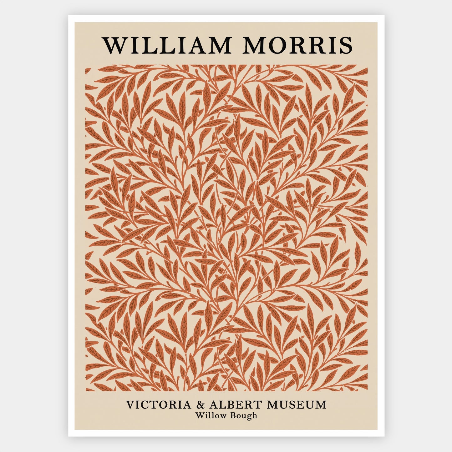Poster Willow Bough in Red | William Morris