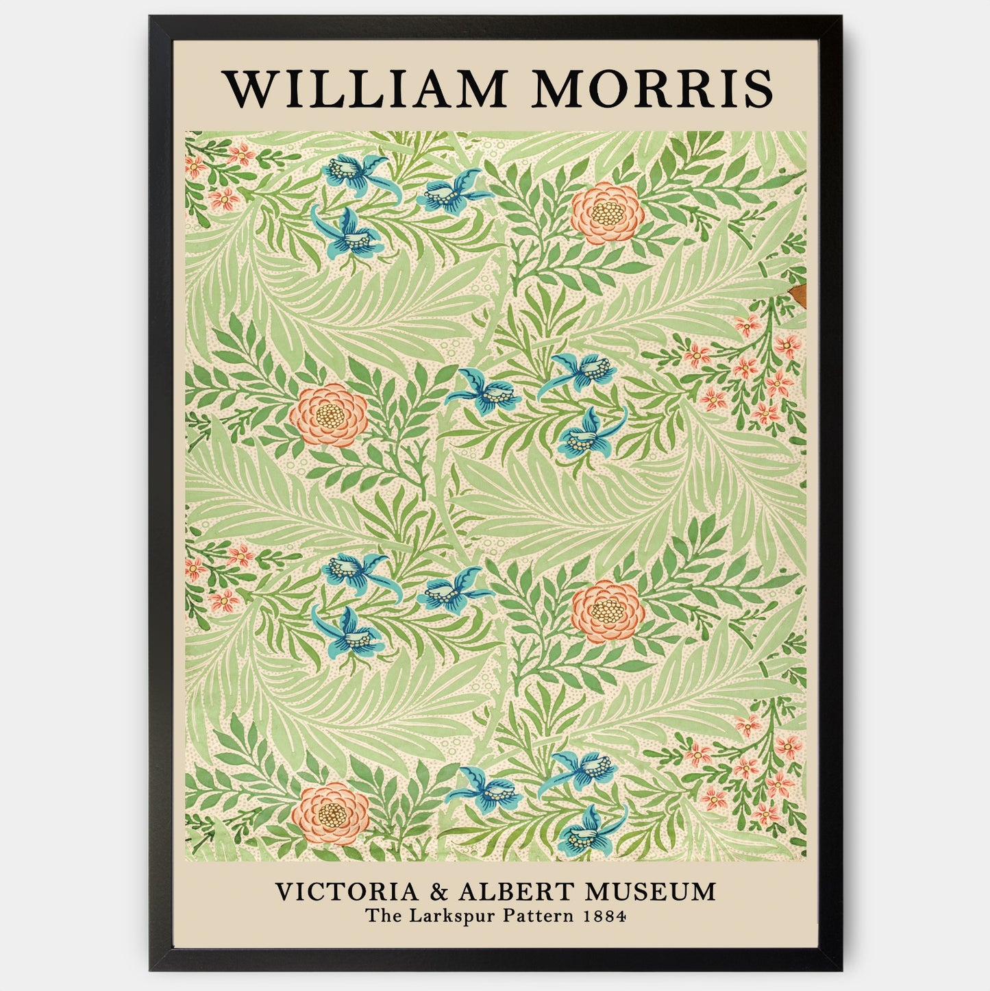 The Larkspur Pattern Poster | William Morris
