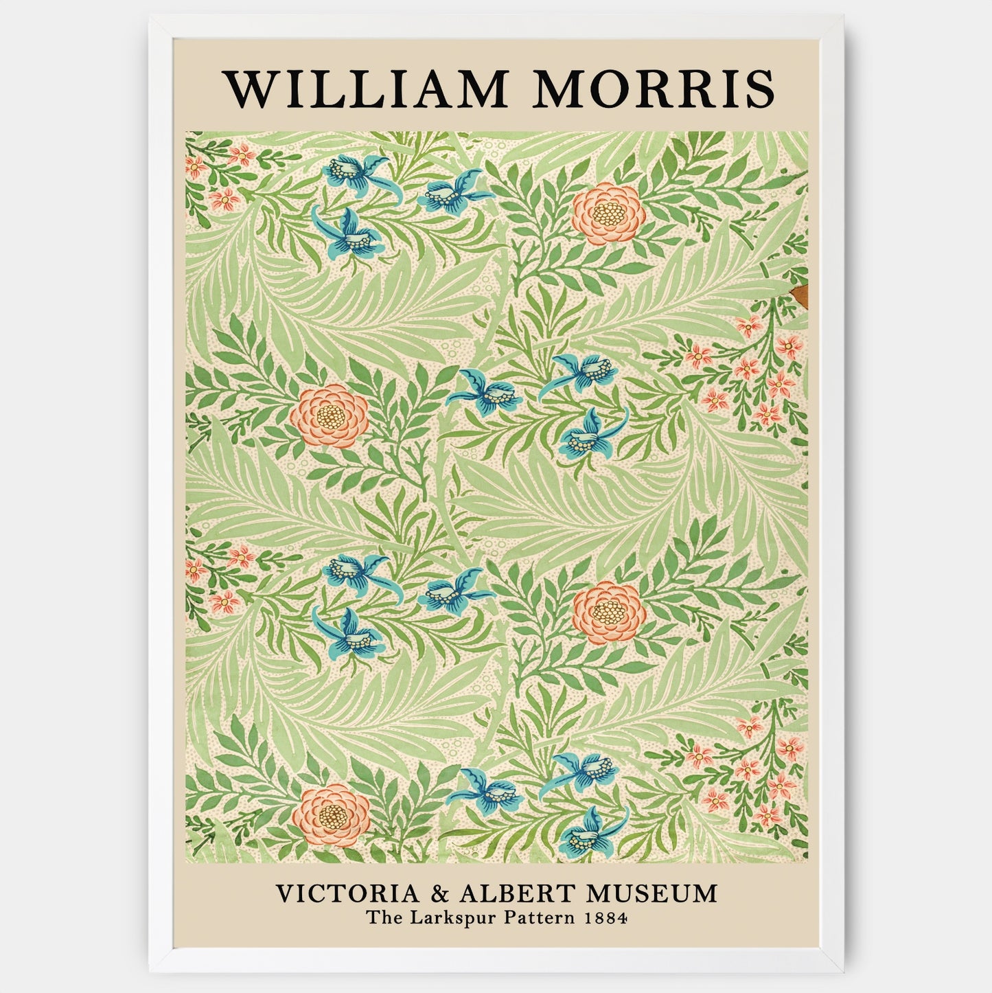 The Larkspur Pattern Poster | William Morris