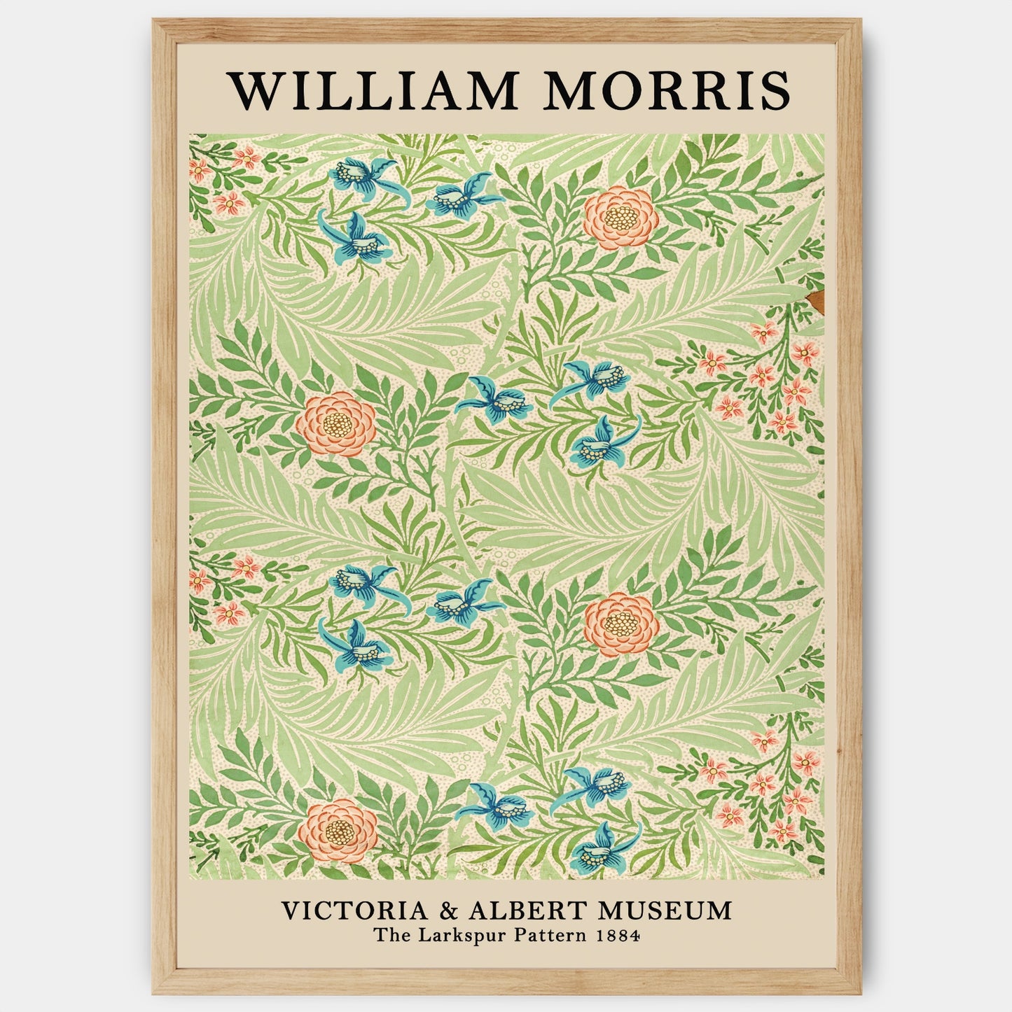 The Larkspur Pattern Poster | William Morris