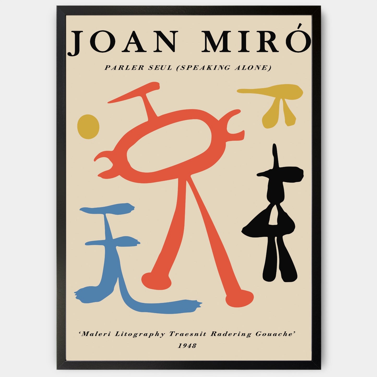 Poster Speaking Alone | Joan Miró
