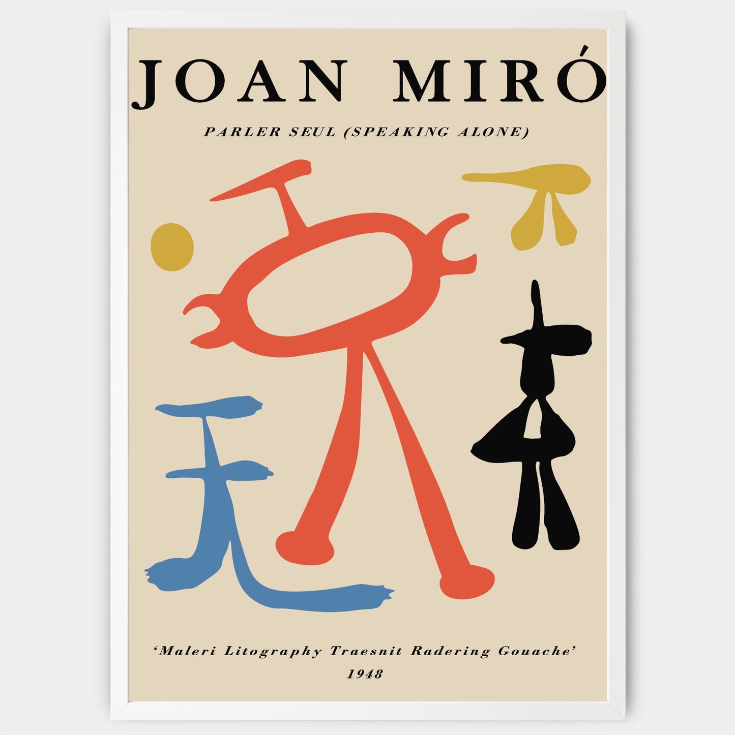 Poster Speaking Alone | Joan Miró
