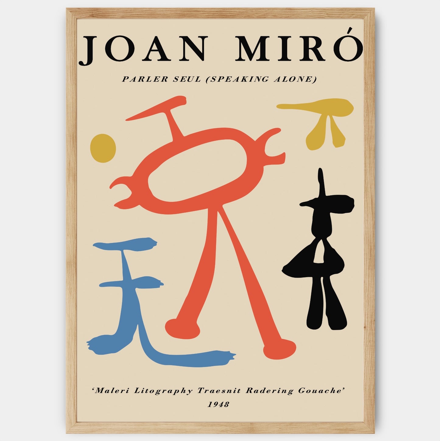 Poster Speaking Alone | Joan Miró