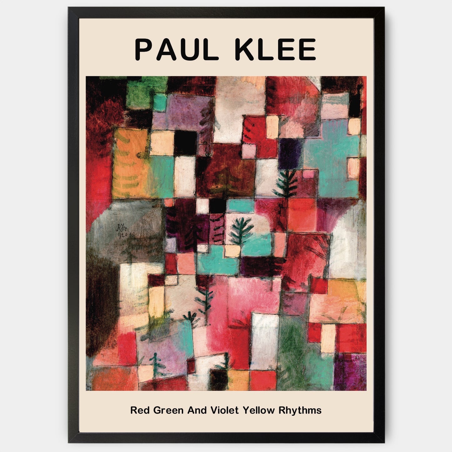 Red Green And Violet Yellow Poster | Paul Klee