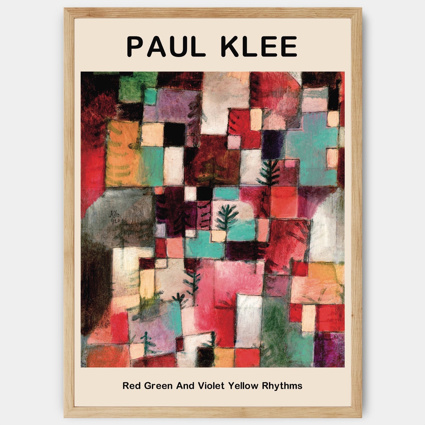 Red Green And Violet Yellow Poster | Paul Klee