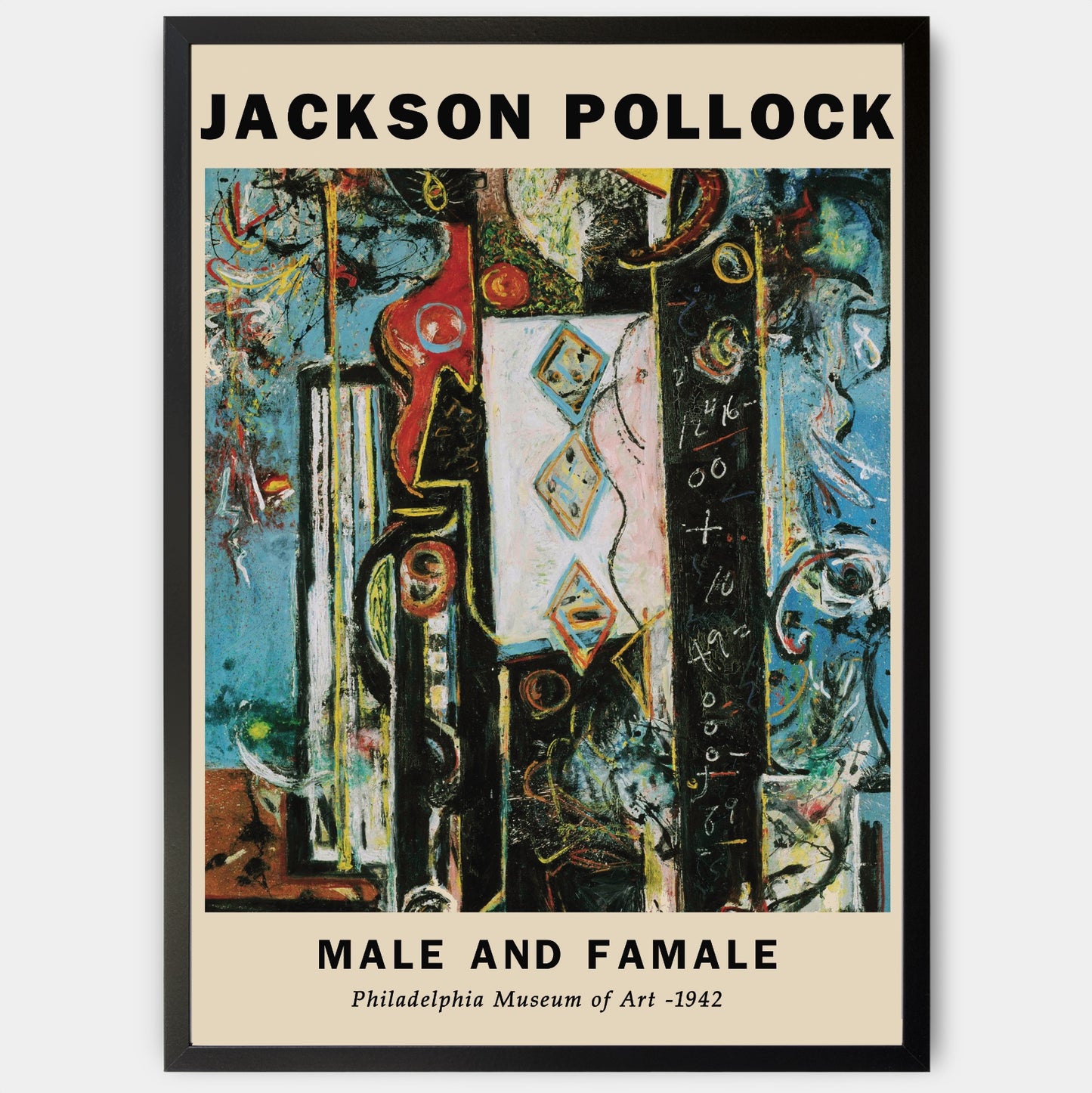 Poster Male And Female | Jackson Pollock