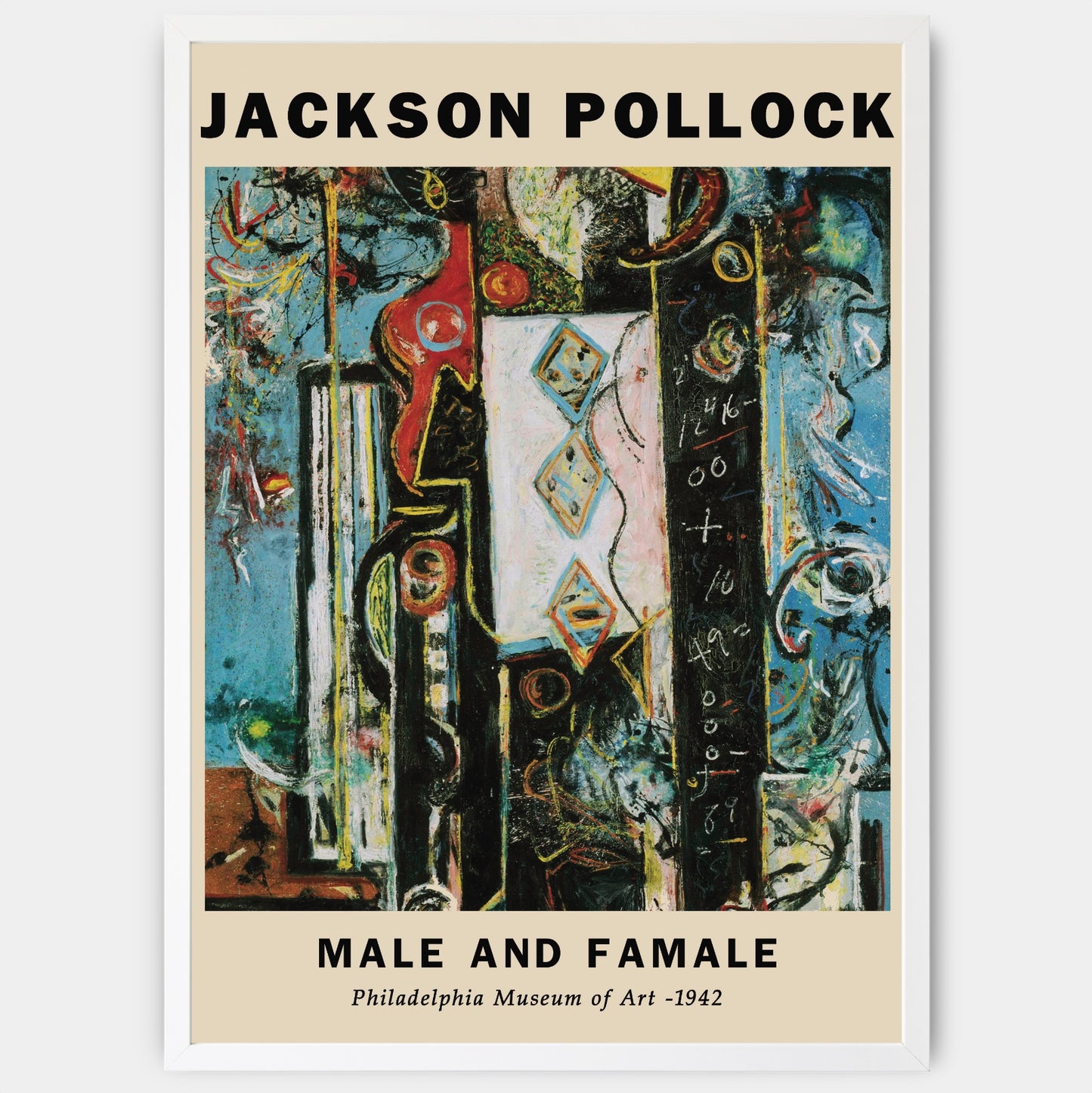 Poster Male And Female | Jackson Pollock