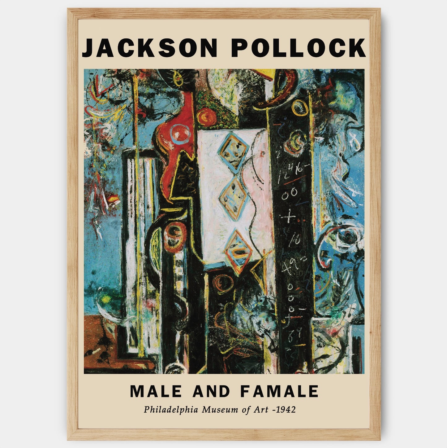 Poster Male And Female | Jackson Pollock