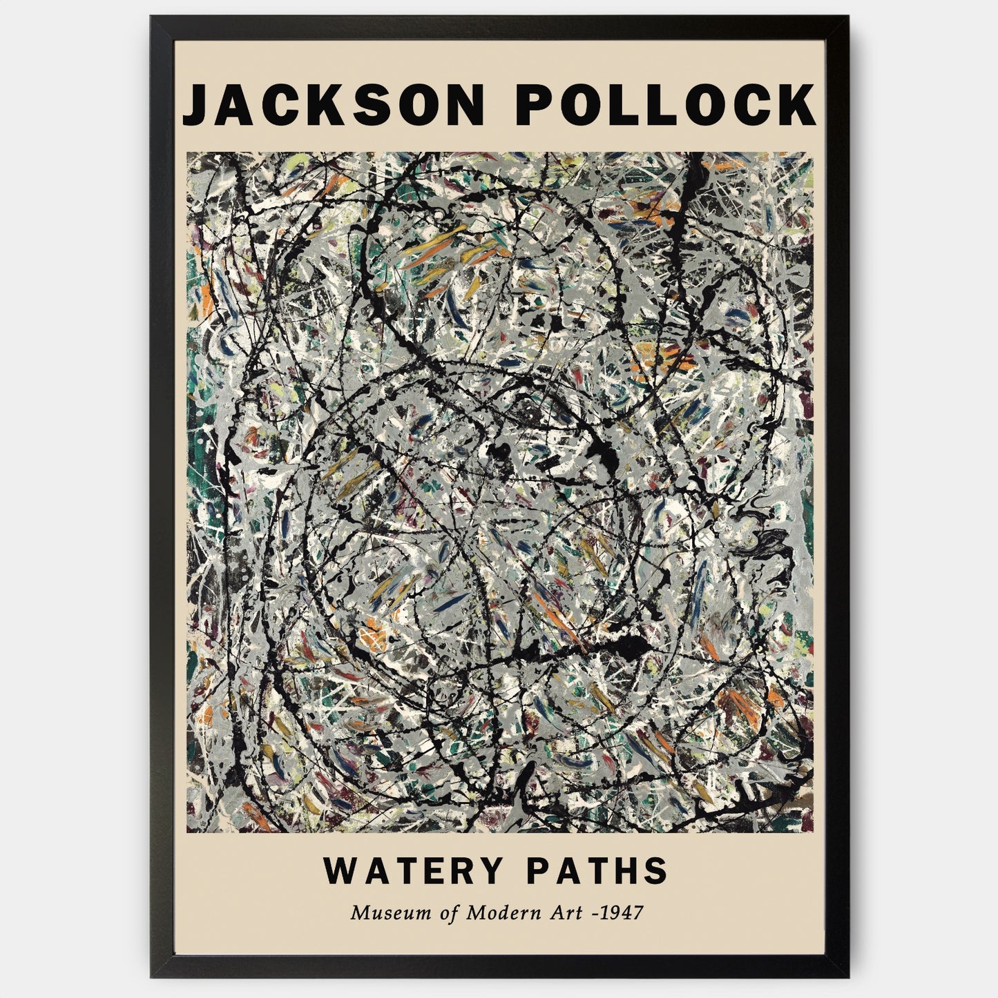 Watery Paths Poster | Jackson Pollock