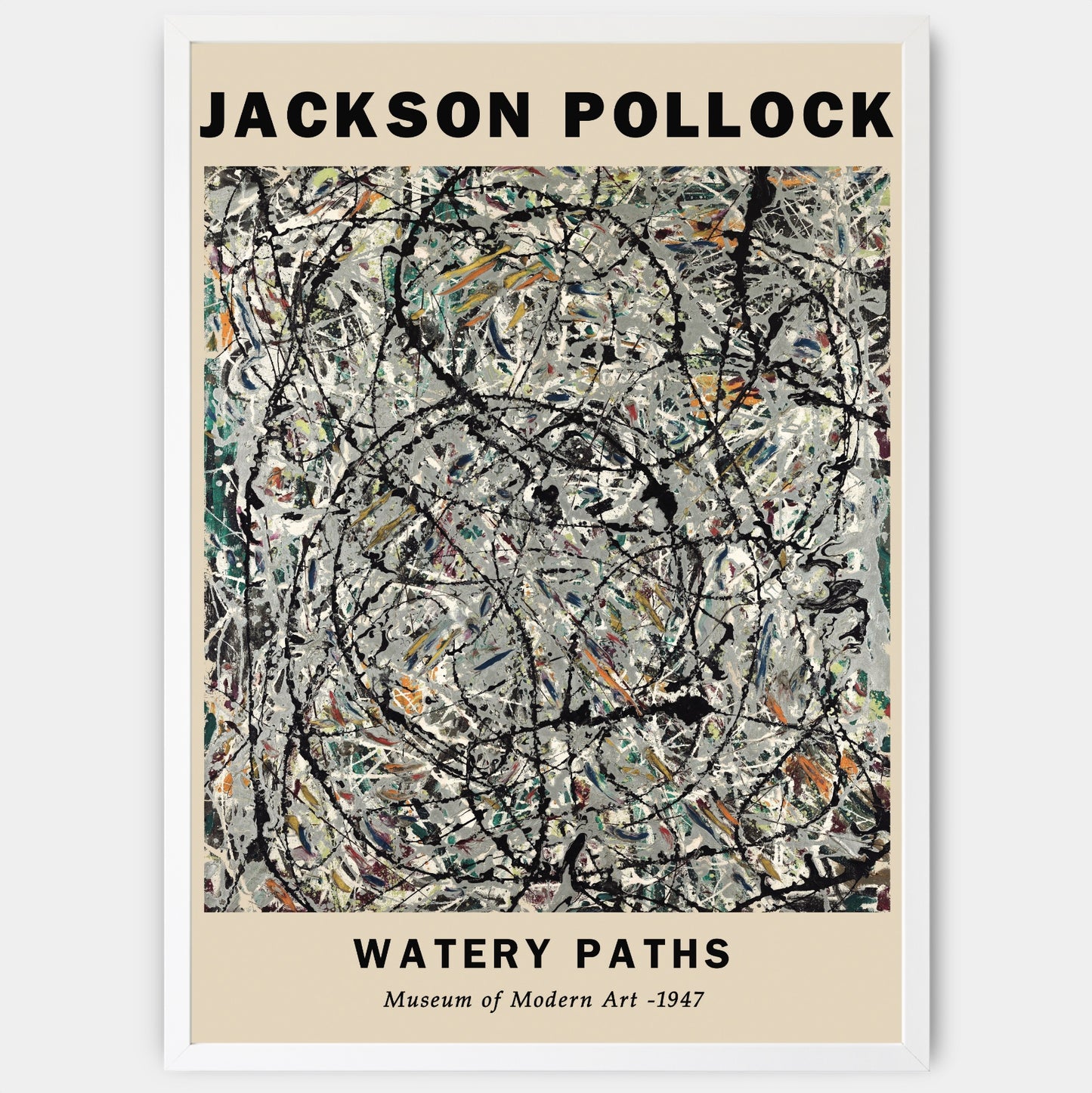 Watery Paths Poster | Jackson Pollock