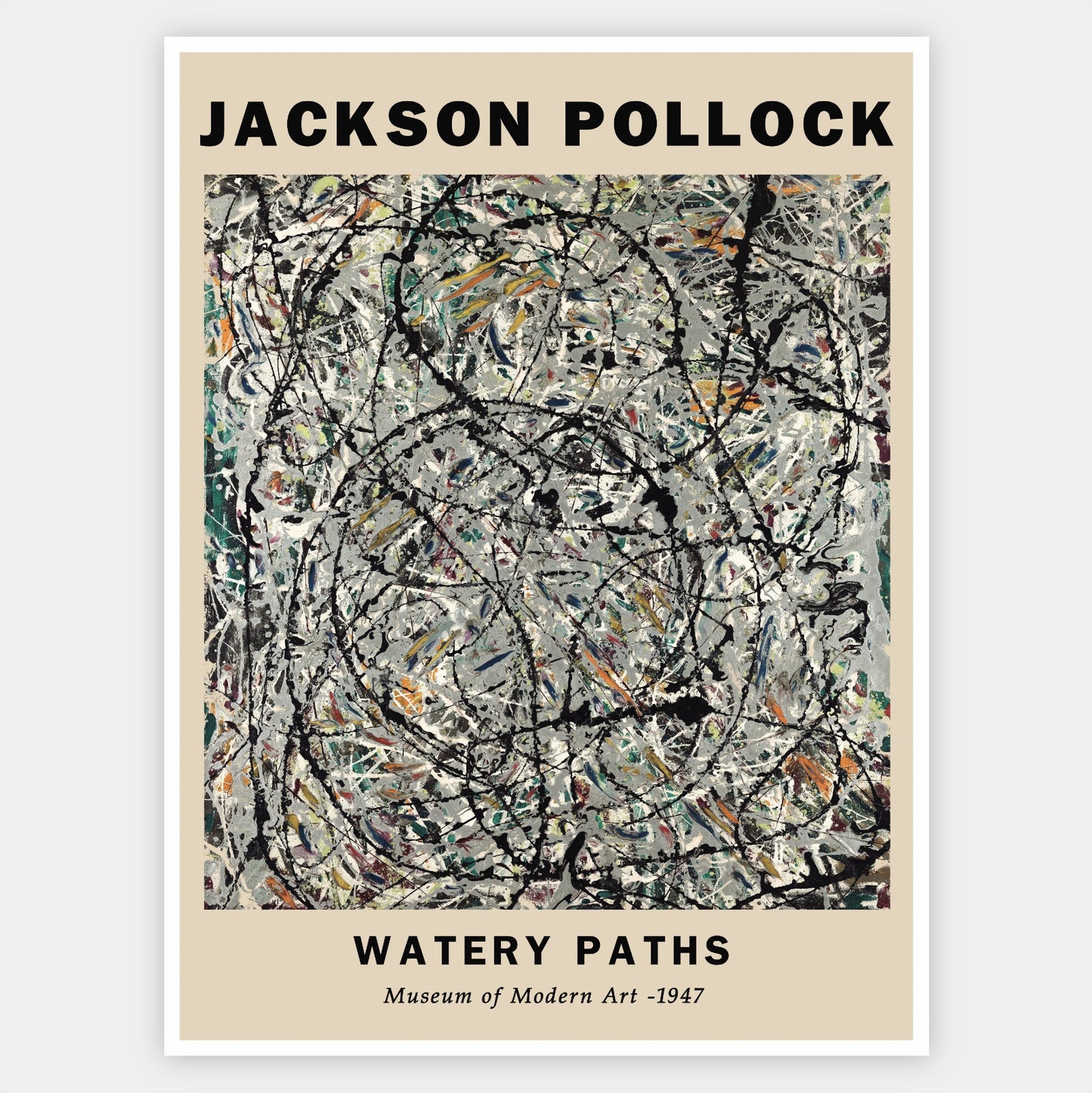 Watery Paths Poster | Jackson Pollock