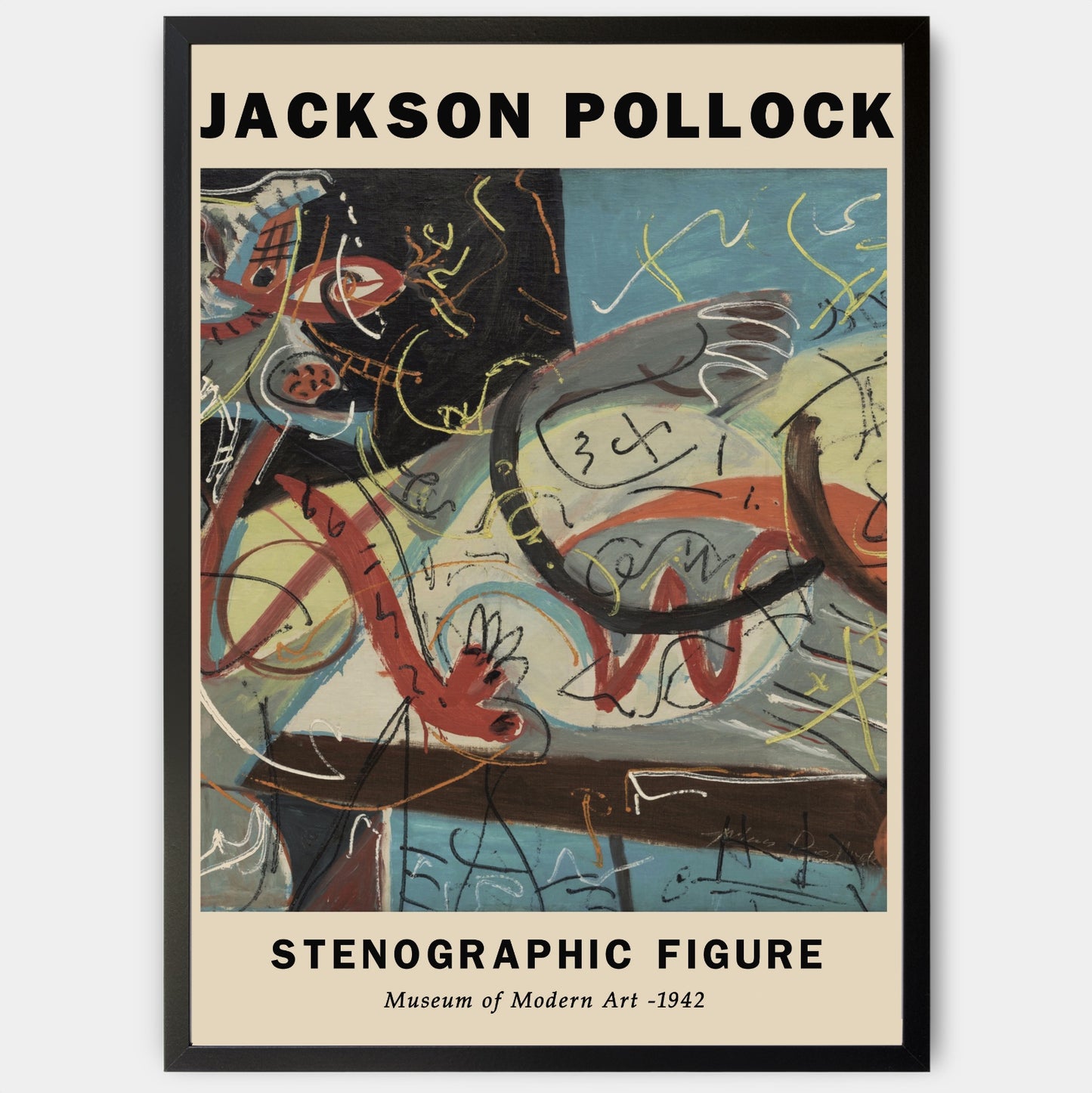 Stenographic Figure Poster | Jackson Pollock