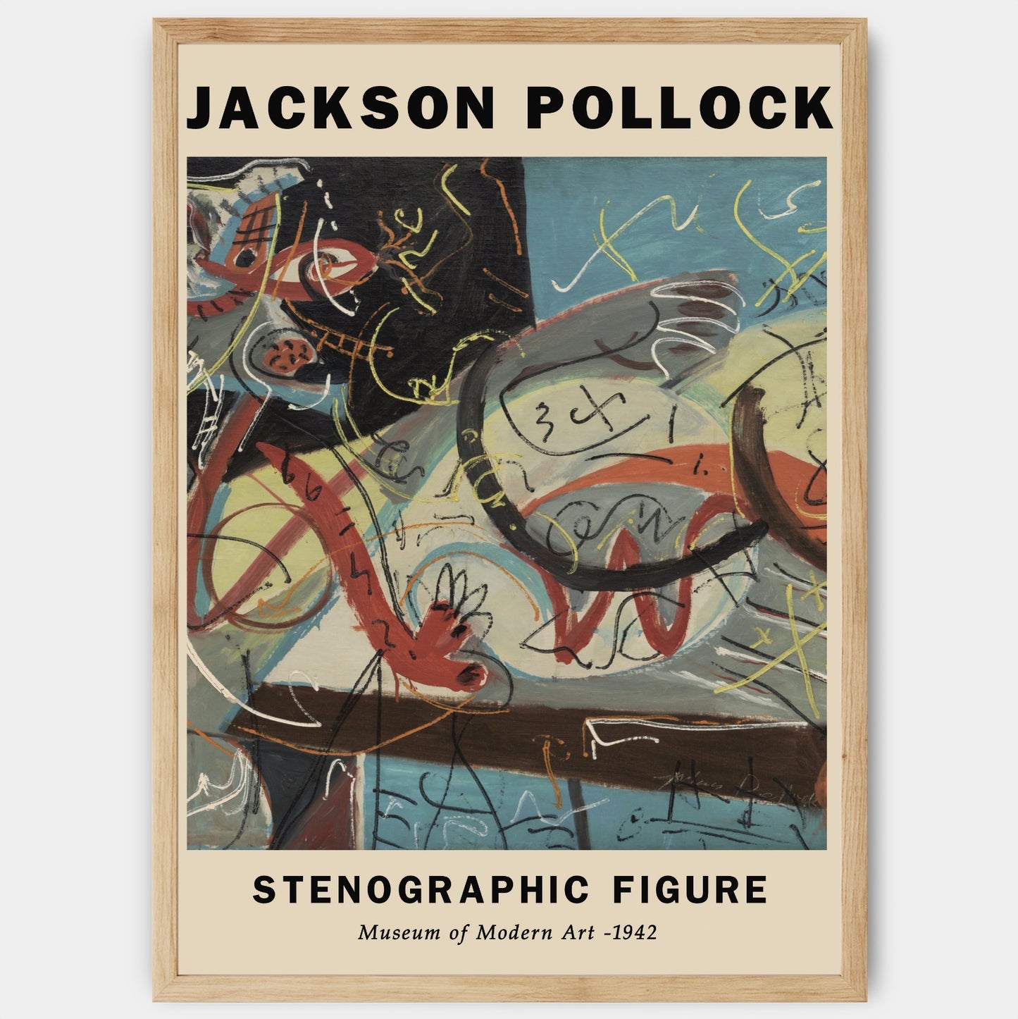 Stenographic Figure Poster | Jackson Pollock